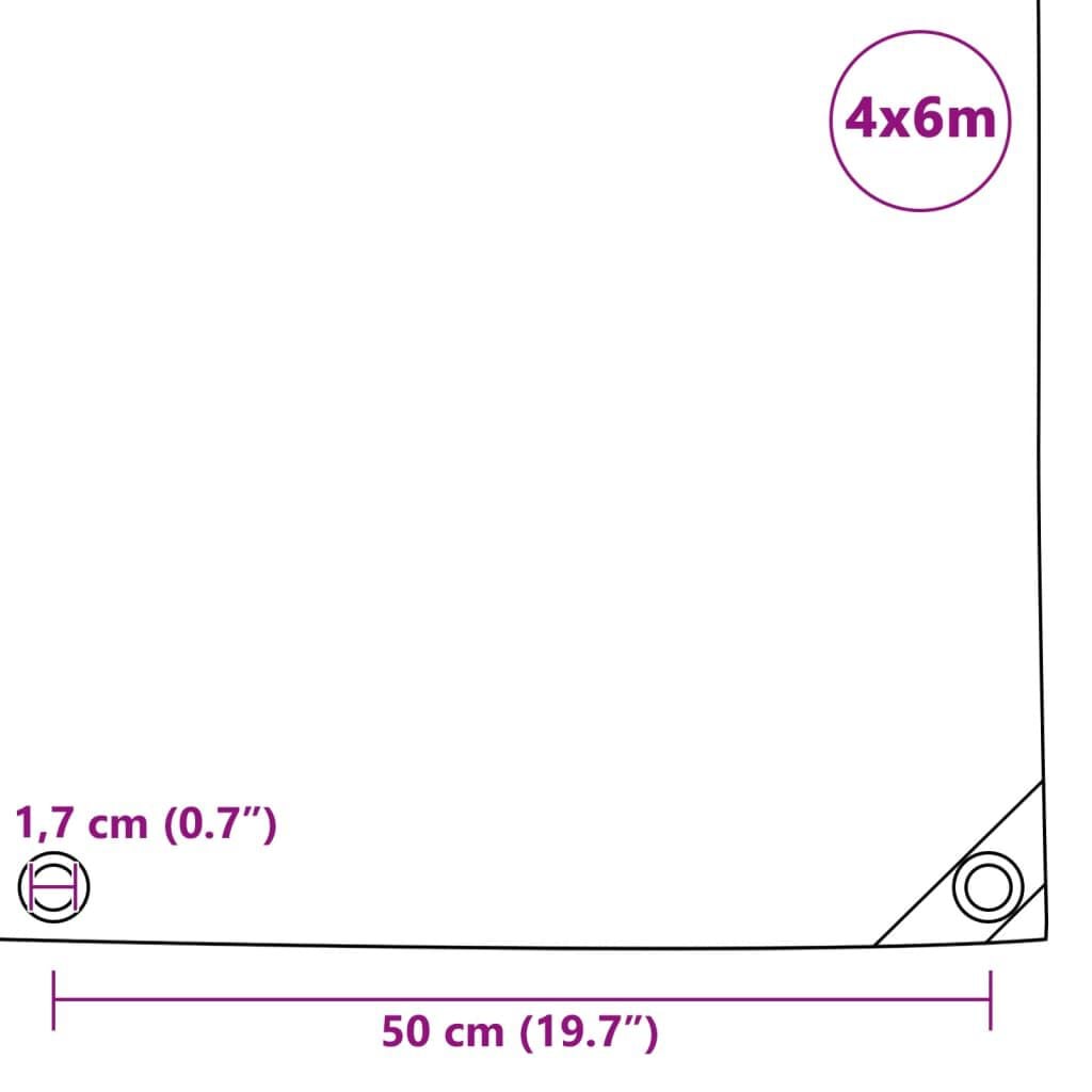 280482 - VIDA XL Tenda Mushama 650 g/m² 4x6 m Gri