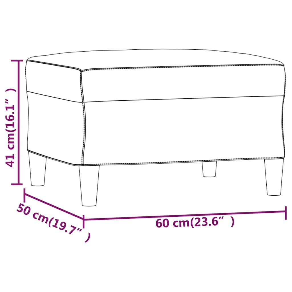 265169 - VIDA XL Stol për këmbë, Gri e errët 60x50x41 cm, Material