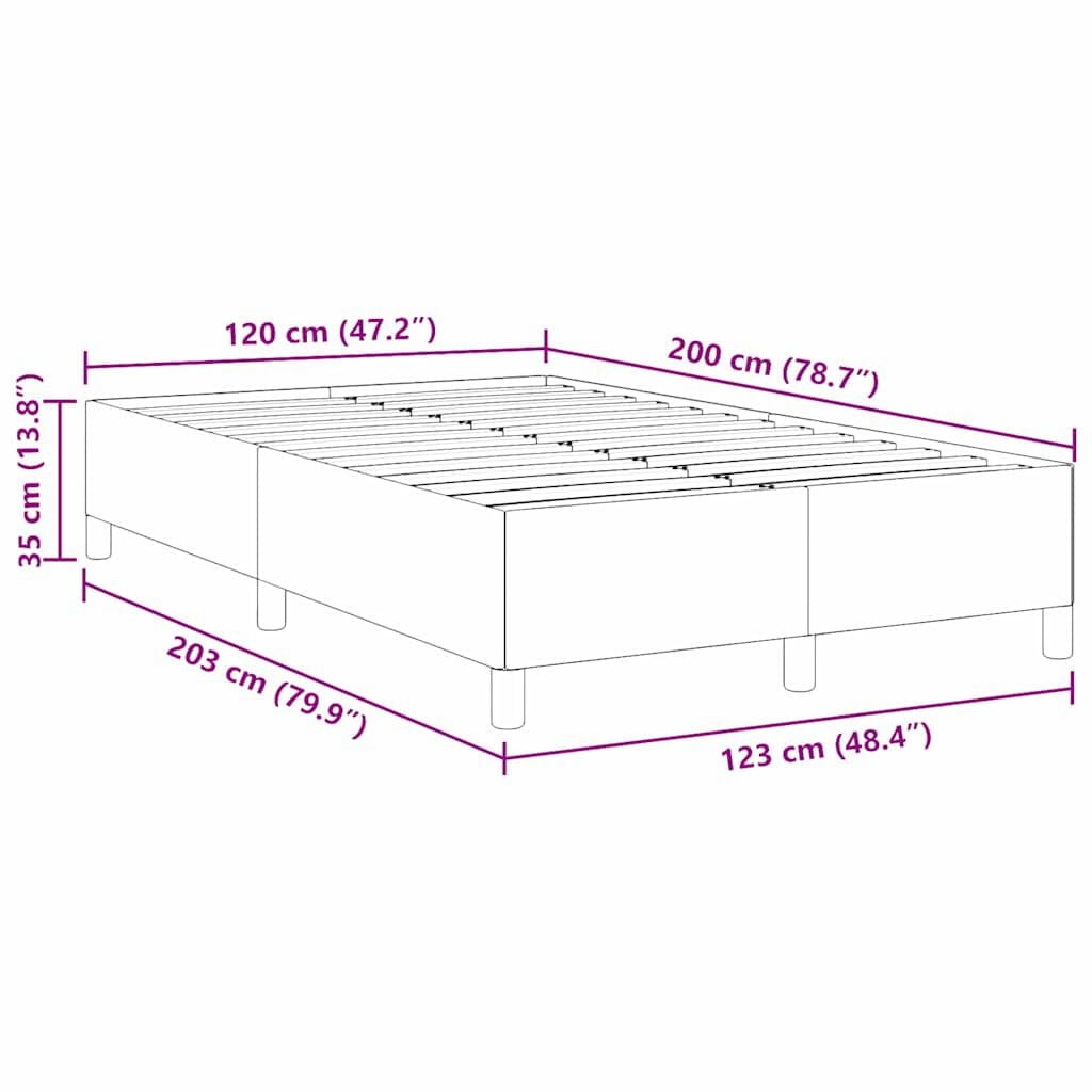 280409 - vidaXL Krevat Box Spring prej kadifeje me vija në ngjyrë gri të errët, 120 x 200 cm