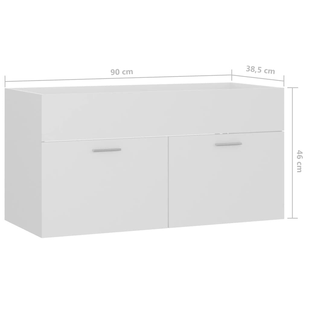 265452 - VIDAXL Dollap Lavamani i Bardhë 90x38,5x46 cm Dru i Inxhinieruar