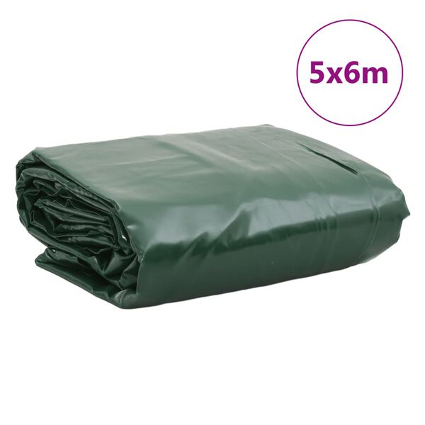 212103 - vidaXL Mbulese (tarpaulin), 5×6 m, jeshile, PVC heavy-duty