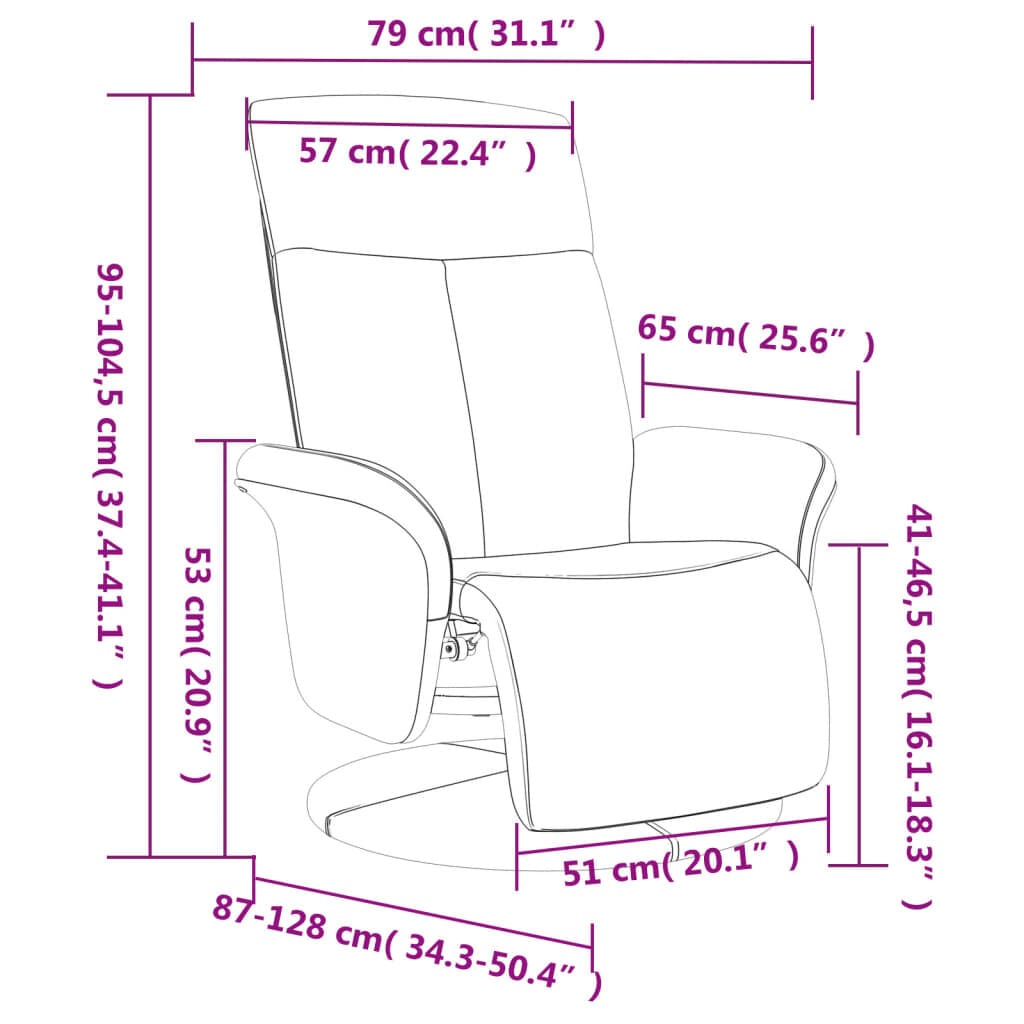 265200 - VIDAXL Karrige me mbështetëse për këmbët, ngjyrë kafe