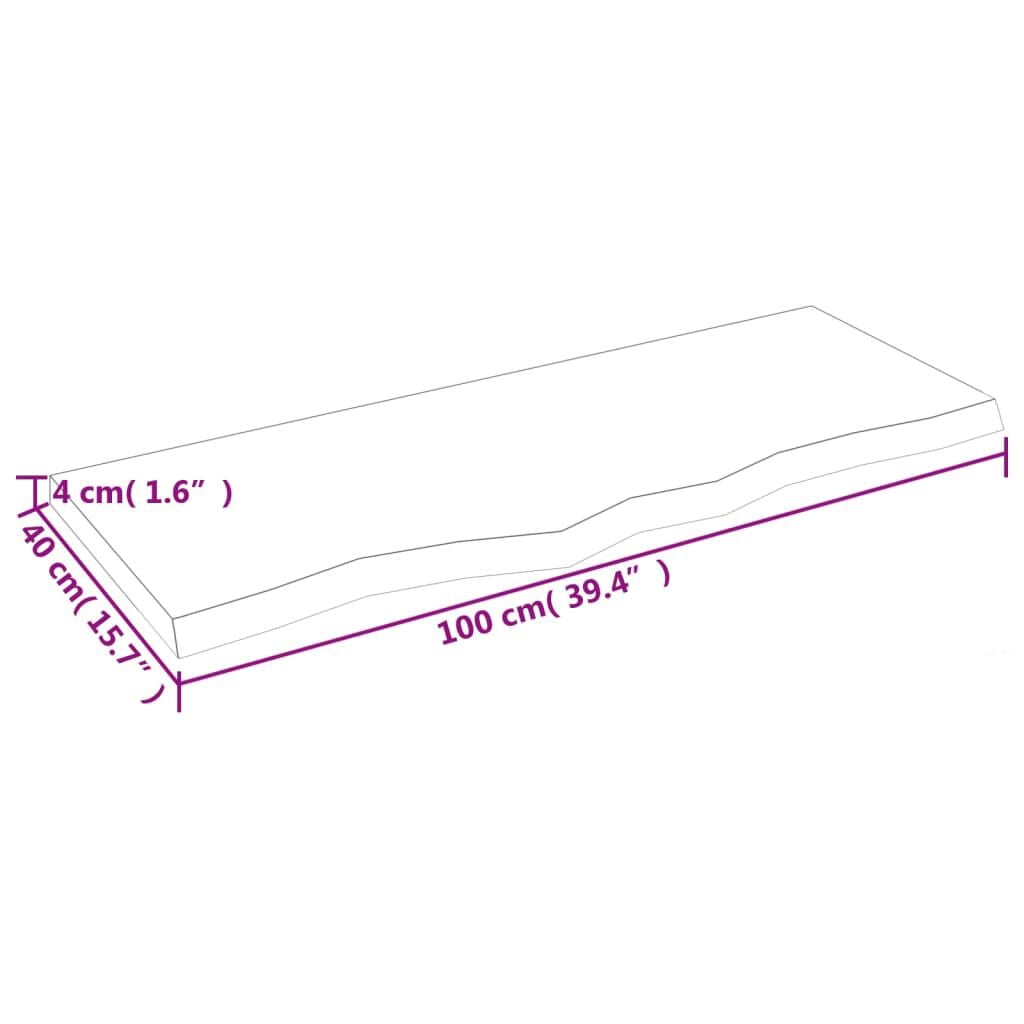 265216 - VIDA XL Raft muri Ngjyrë kafe e celët 100x40 cm