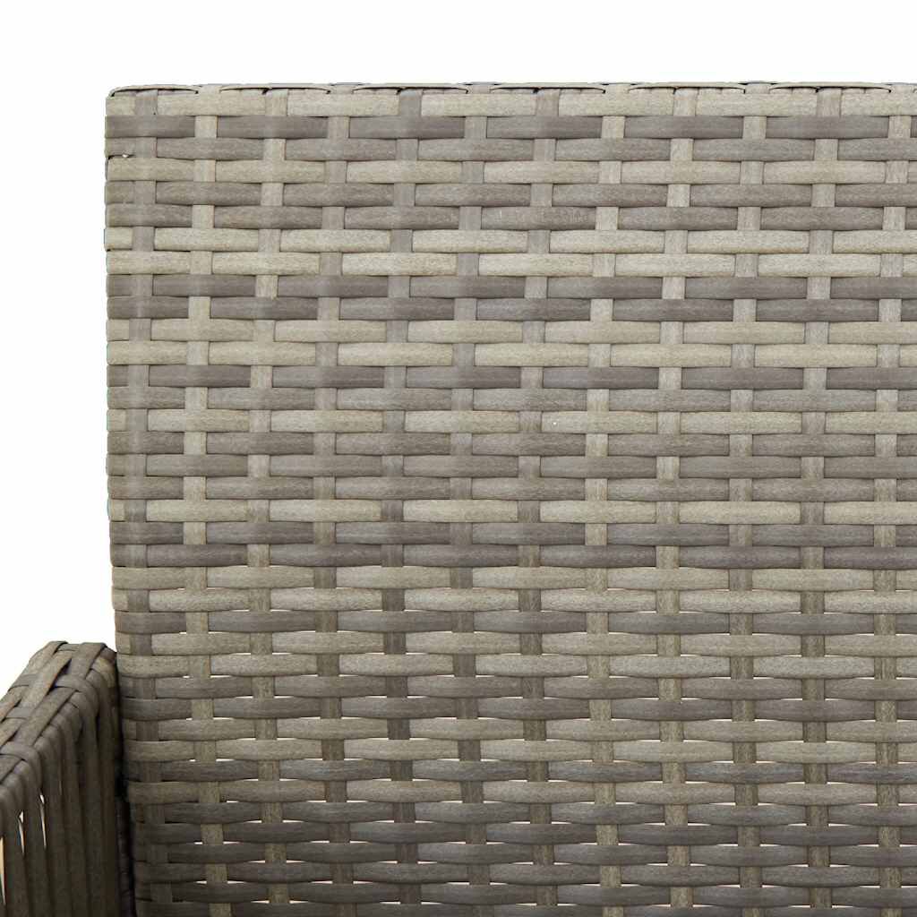 265229 - VIDA XL Karrige për Bar Kopshti, 2 copë, Gri, Poliester Ratan