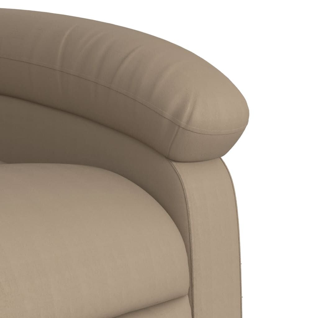 265244 - VIDA XL Karrige masazhi me mbështetëse Cappuccino prej lëkure artificiale