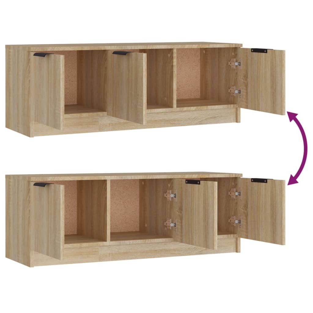 265458 - VIDAXL Kabinet TV Sonoma Lisi 102x35x36,5 cm Dru i Inxhinieruar