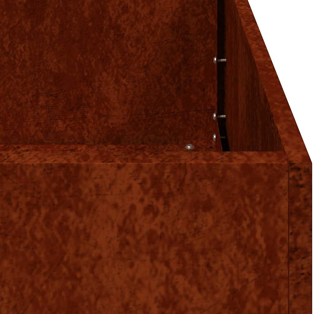 265544 - VIDAXL Vazo e ndryshkur 100x100x30 cm Çelik i Rezistent ndaj Motit
