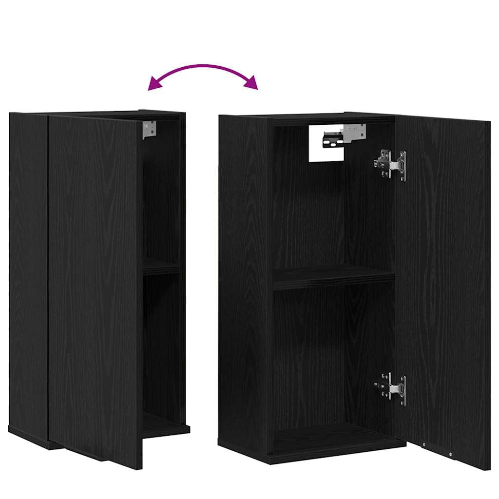 265549 - VIDAXL Dollap i montuar në mur, lisi i zi 32x20x67 cm, dru i përpunuar