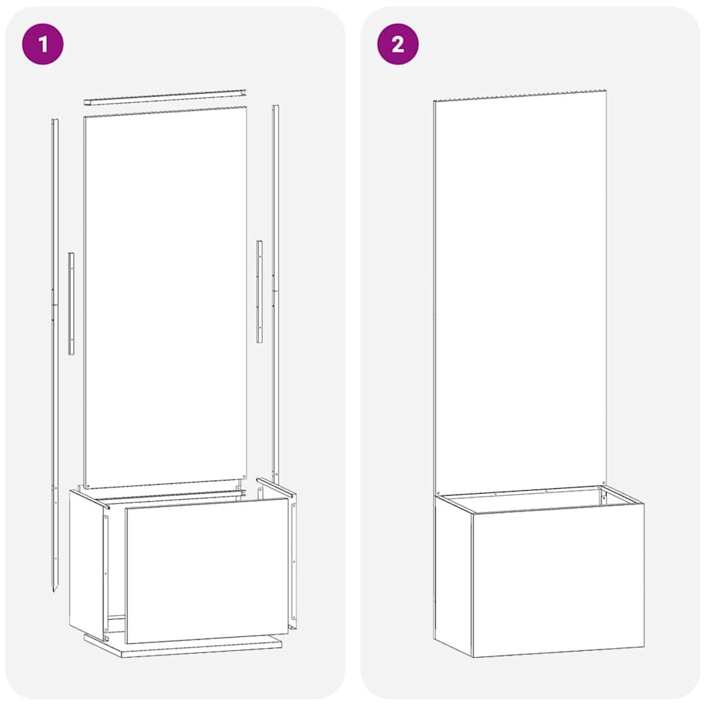 265598 - vidaXL Ekran Privatësie për Kopsht, Antracit 50 x 150 cm, Çelik