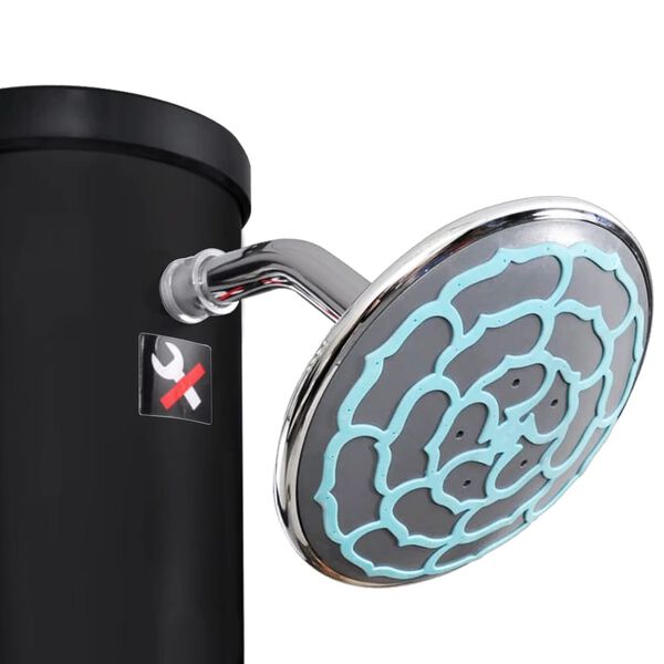 181558 - VIDAXL Dush i Jashtëm me Energji Diellore, Me Kokë Dushi dhe Rubinet, Kapacitet 40L