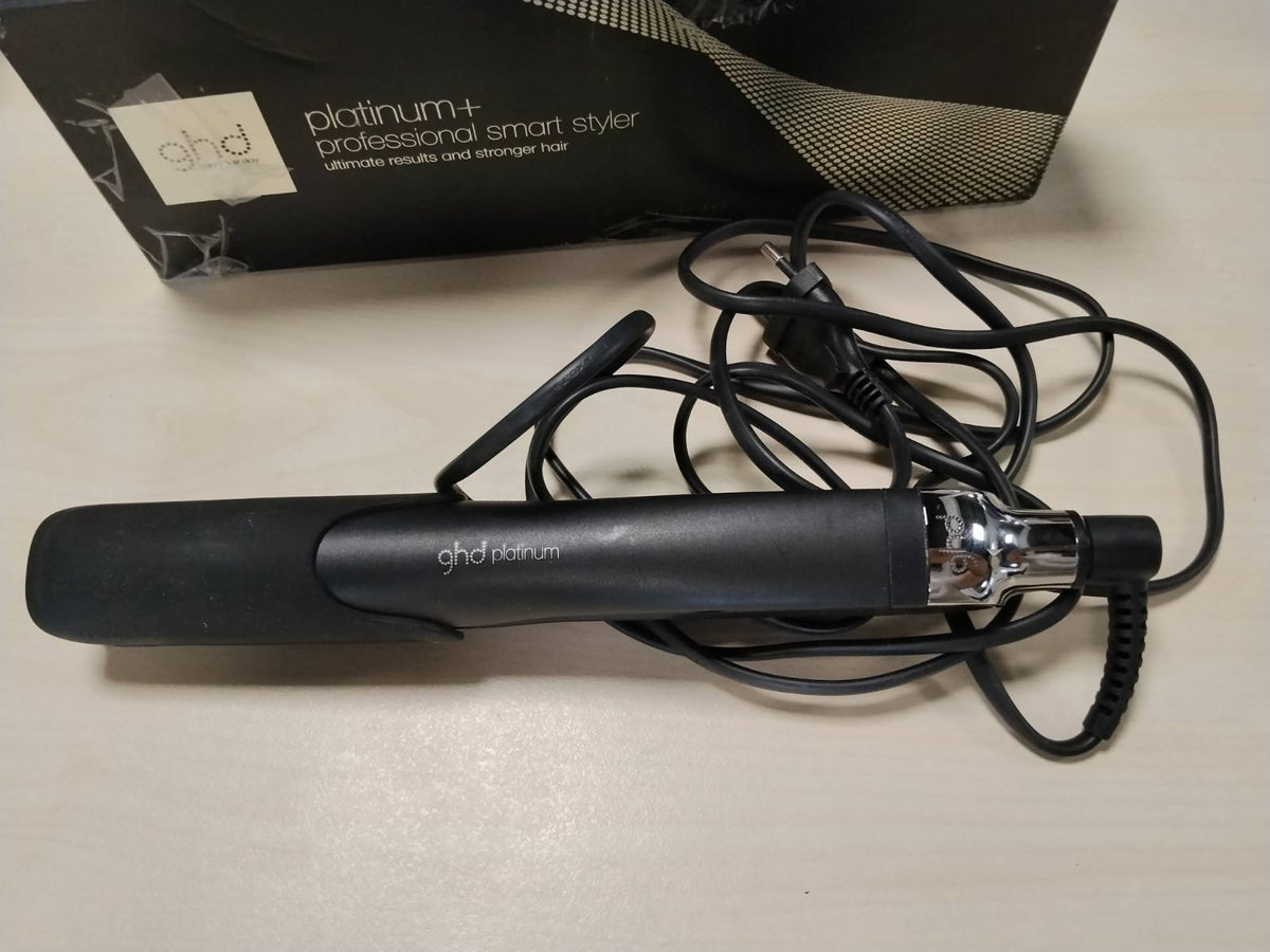 301562 - GHD Pjastër flokësh Platinum+ - Pjastër profesionale (e zezë) - 75% më e shndritshme, 70% më e fortë - Pjastër ideale për flokë të lyer/të dëmtuar