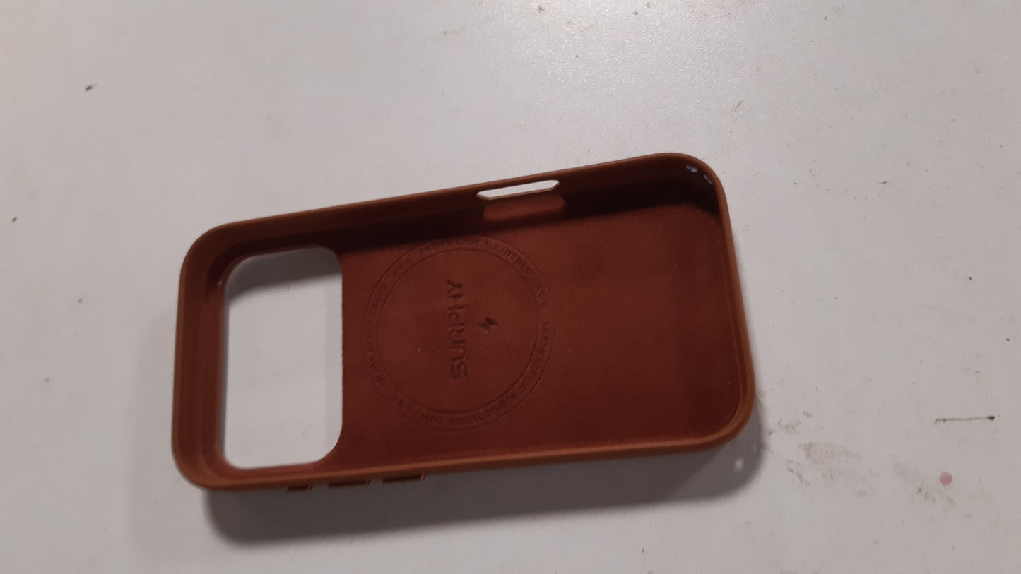 267018 - SURPHY Mbështjellës lëkure për iPhone 17 Pro (6.3 inç, 2025), i pajtueshëm me Mag-Safe, lëkurë PU premium, rezistent ndaj gërvishtjeve, ultra i hollë, ngjyrë kafe