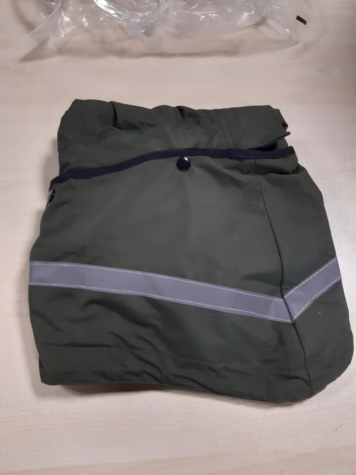246211 - OSLUEIDY Mushama shiu për qen, e papërshkueshme nga uji, xhaketa shiu me kapuç, S-XXL (Jeshile, L)