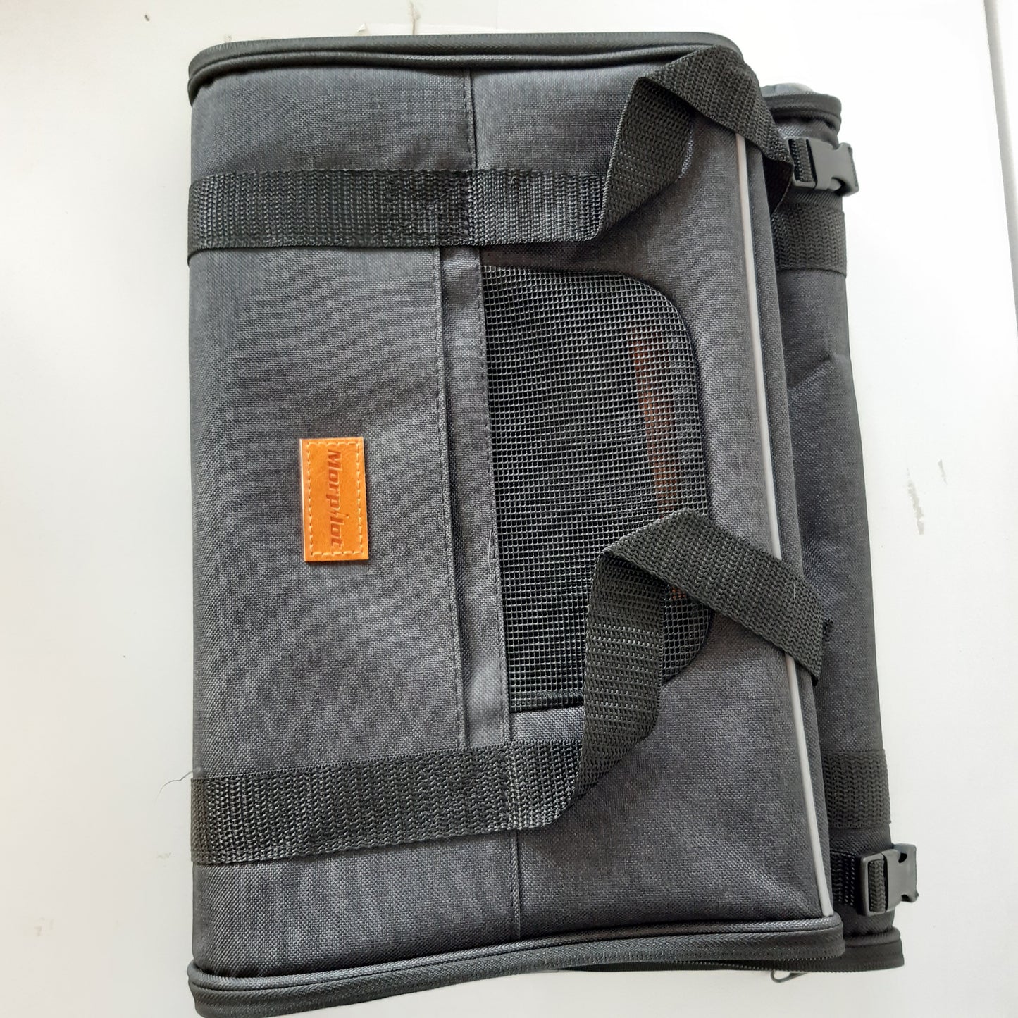 245721 - MORPILOT Çantë për Mace dhe Qen, Kafaz që Paloset me Dyshek Pelushi të Lëvizshëm + Tas, Pesha Maksimale 7 kg, 44 x 31 x 34 cm