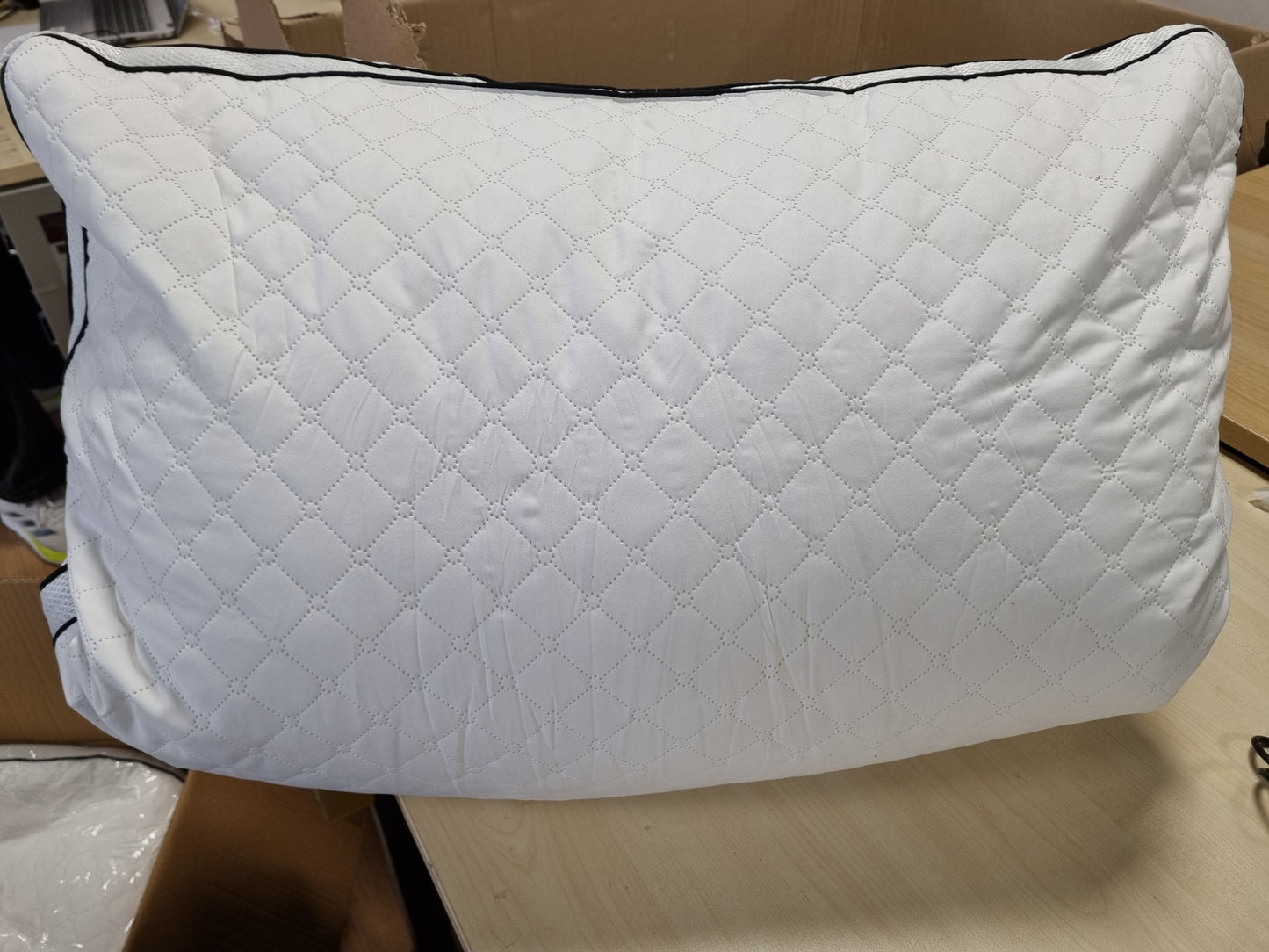 245509 - SLYBEAR Jastëk 80x80 cm me 2 copë, jastëk ortopedik anësor për gjumë, mbushje premium, jastëk qafe që merr frymë, për gjumë, për ulje, për shtrat, i butë dhe mbështetës, i lahet