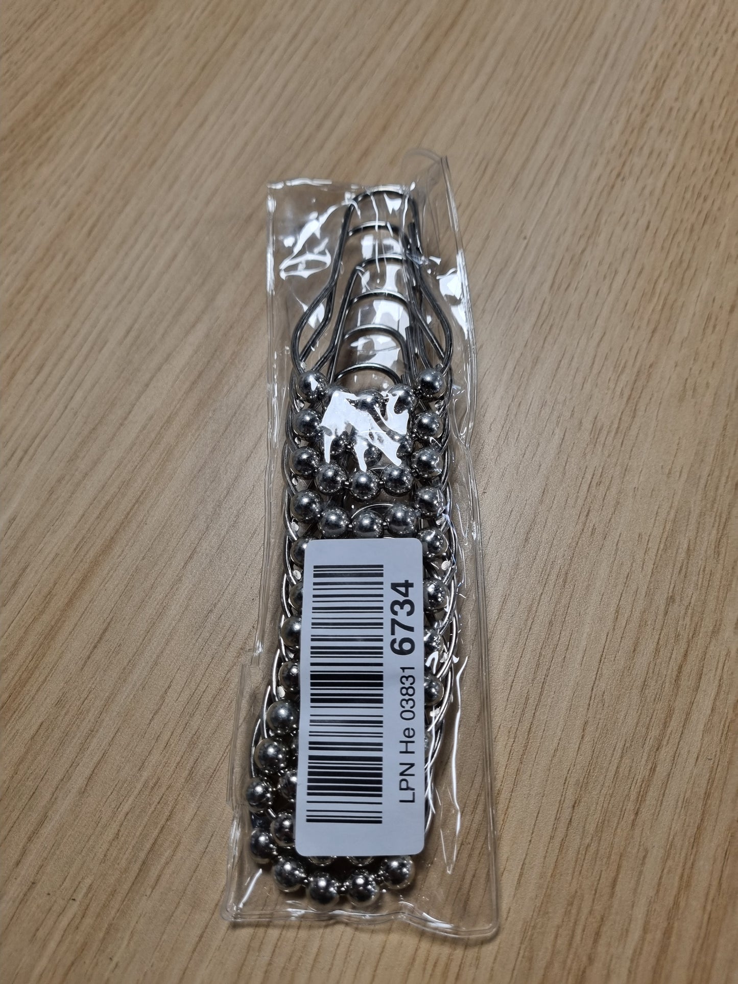 169094 - LIHAO - Unaza për Perde Dushi prej Çeliku Inox, Set 12 Copë, me Sistem Rrëshqitës, 69x39mm