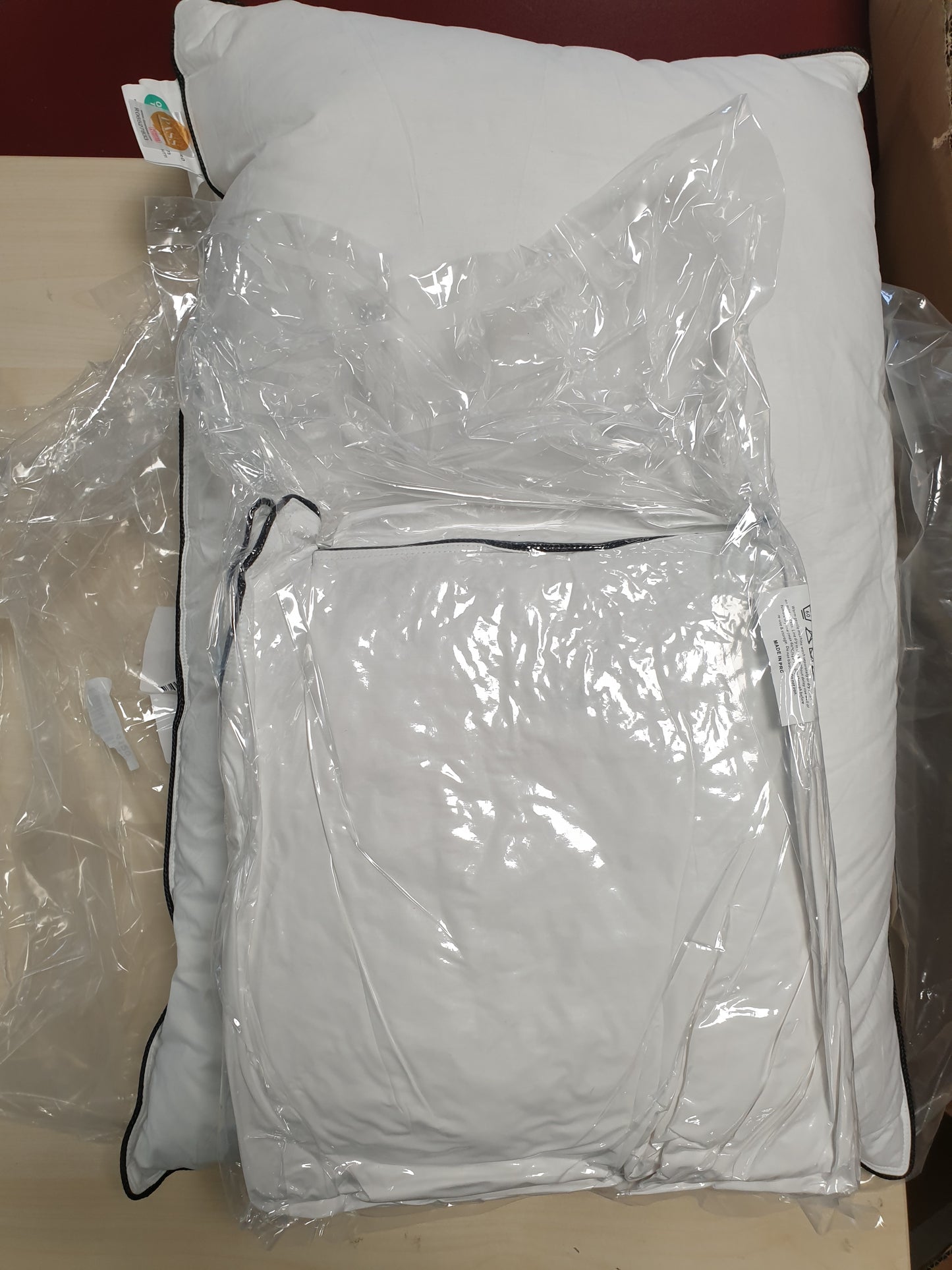 239476 - APSMILE Jastëk me pupla 50x75, 100% pambuk organik, i butë dhe mbështetës, 2 copë