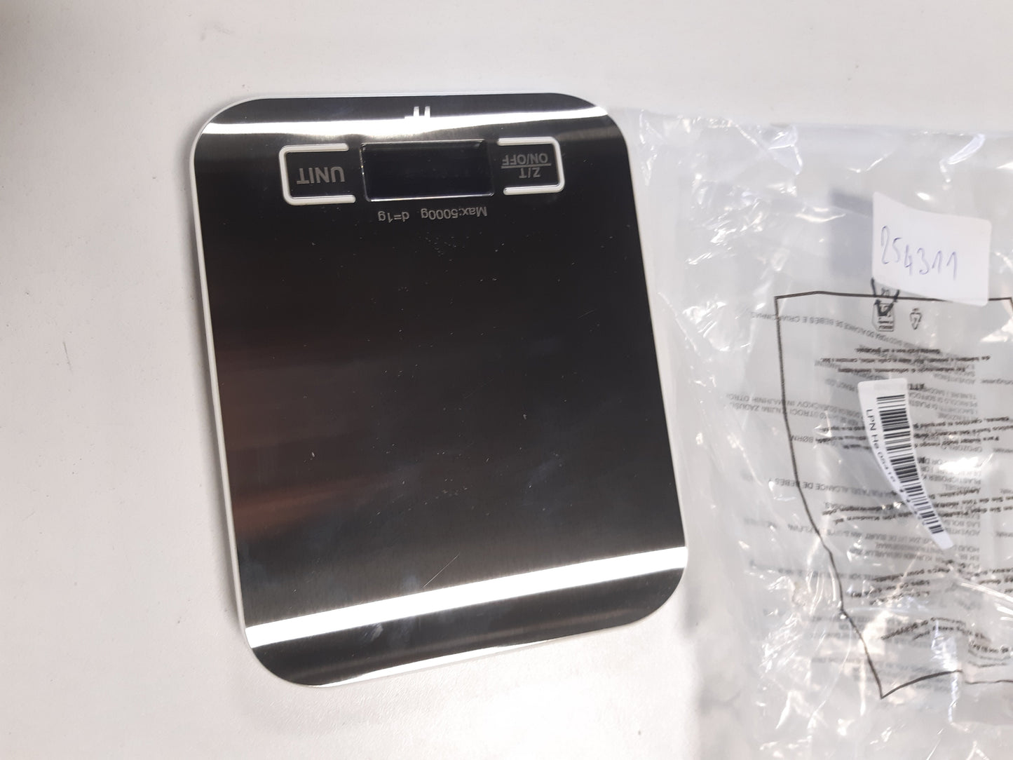 254311 - PESHORE ELEKTRONIKE KUZHINE - 5000g/1g, Ekran LCD me Ndriçim, Çelik Inoks