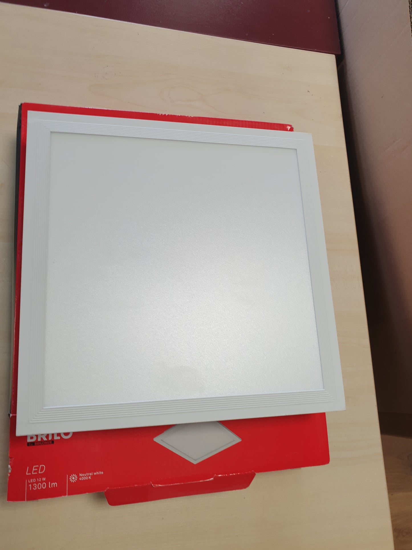 251972 - BRILONER - Llambë Tavani LED Katrore, 12W, 29.5 x 29.5 cm, Ngjyrë Drite e Bardhë Neutrale