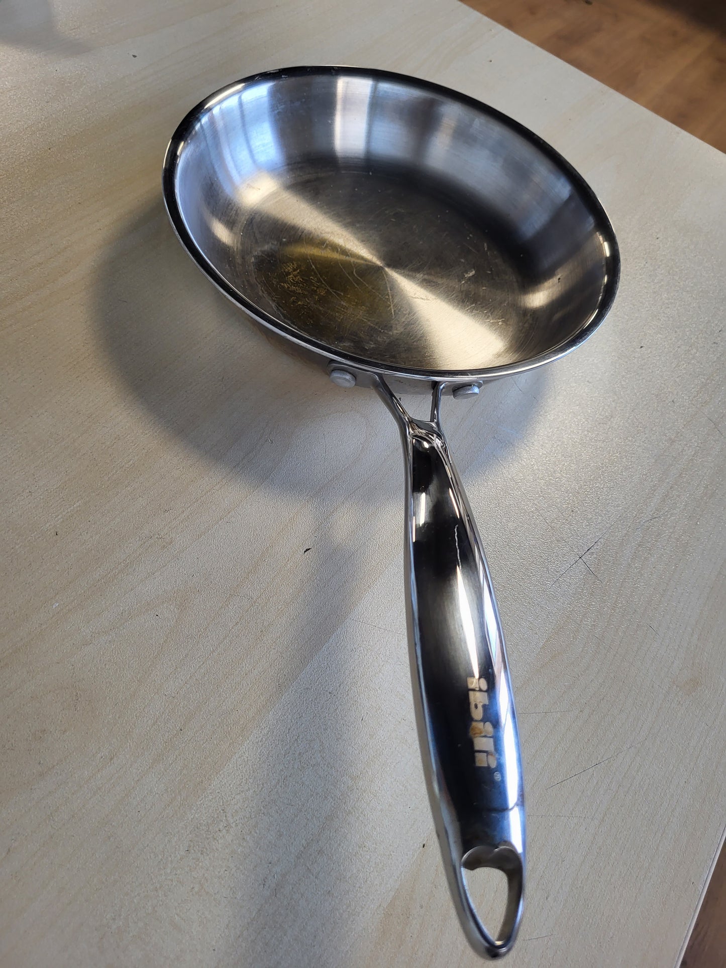 218653 - IBILIT Tigan me tre shtresa, natyral, 22 cm, çelik inox, i pajtueshëm me induksion, pa shtresë jo-ngjitëse