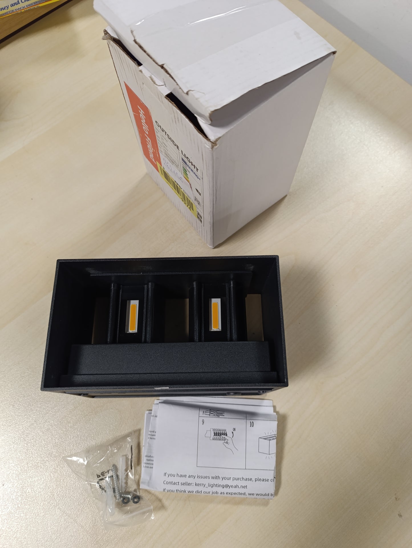 262136 - KERRY Dritë muri LED, IP54, alumini, 3000K, e bardhë e ngrohtë, kënd i rregullueshëm, 10W