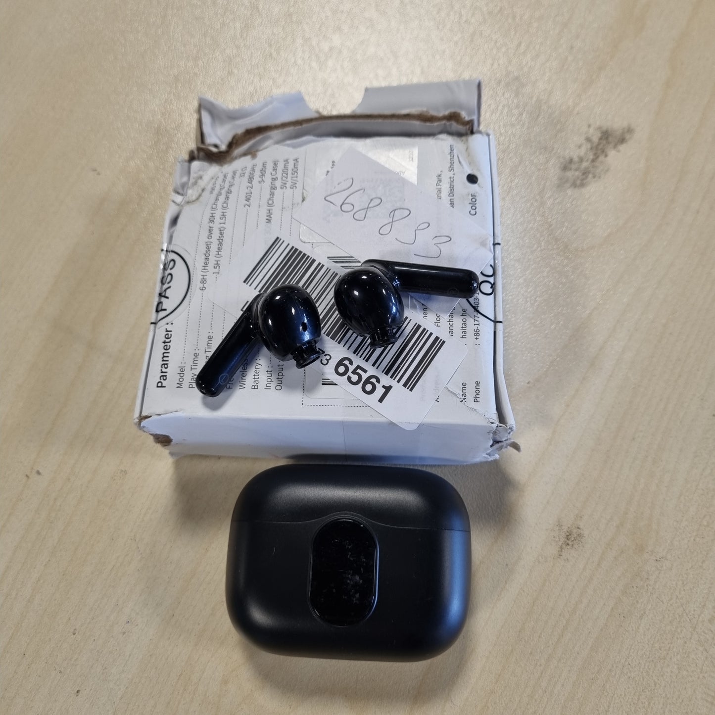 268833 - BTOOTOS Kufje Bluetooth 5.3, pa tel me 4 mikrofonë, tingull stereo Hi-Fi, 36 orë kohë luajtjeje, IP7 rezistente ndaj ujit, ekran LED, kontroll me prekje