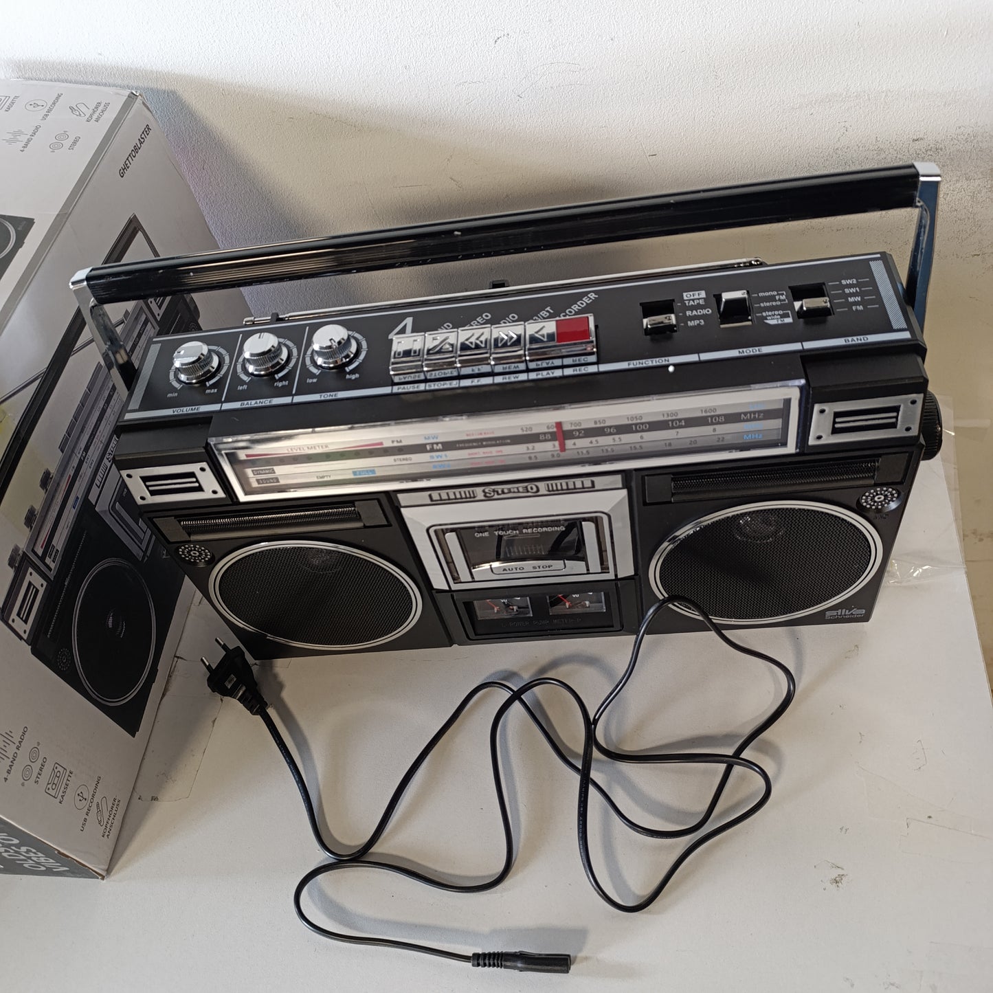 267778 - SILVA SCHNEIDER Kasetofon portativ retro PCR 1980 BT me Bluetooth dhe funksion regjistrimi