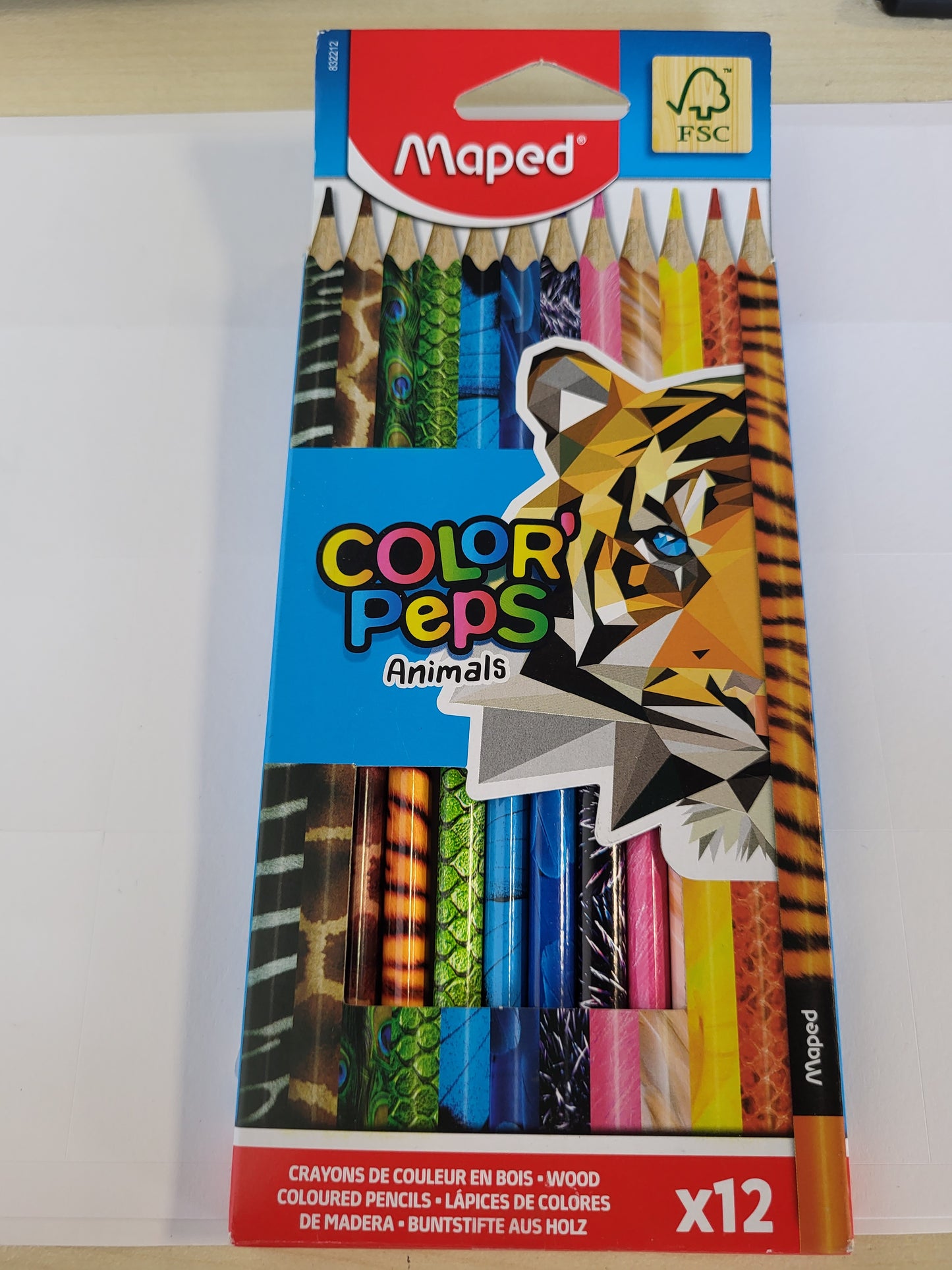 269435 - MAPED Lapsa me ngjyra trekëndëshe Color'Peps X12 me ngjyra kafshësh