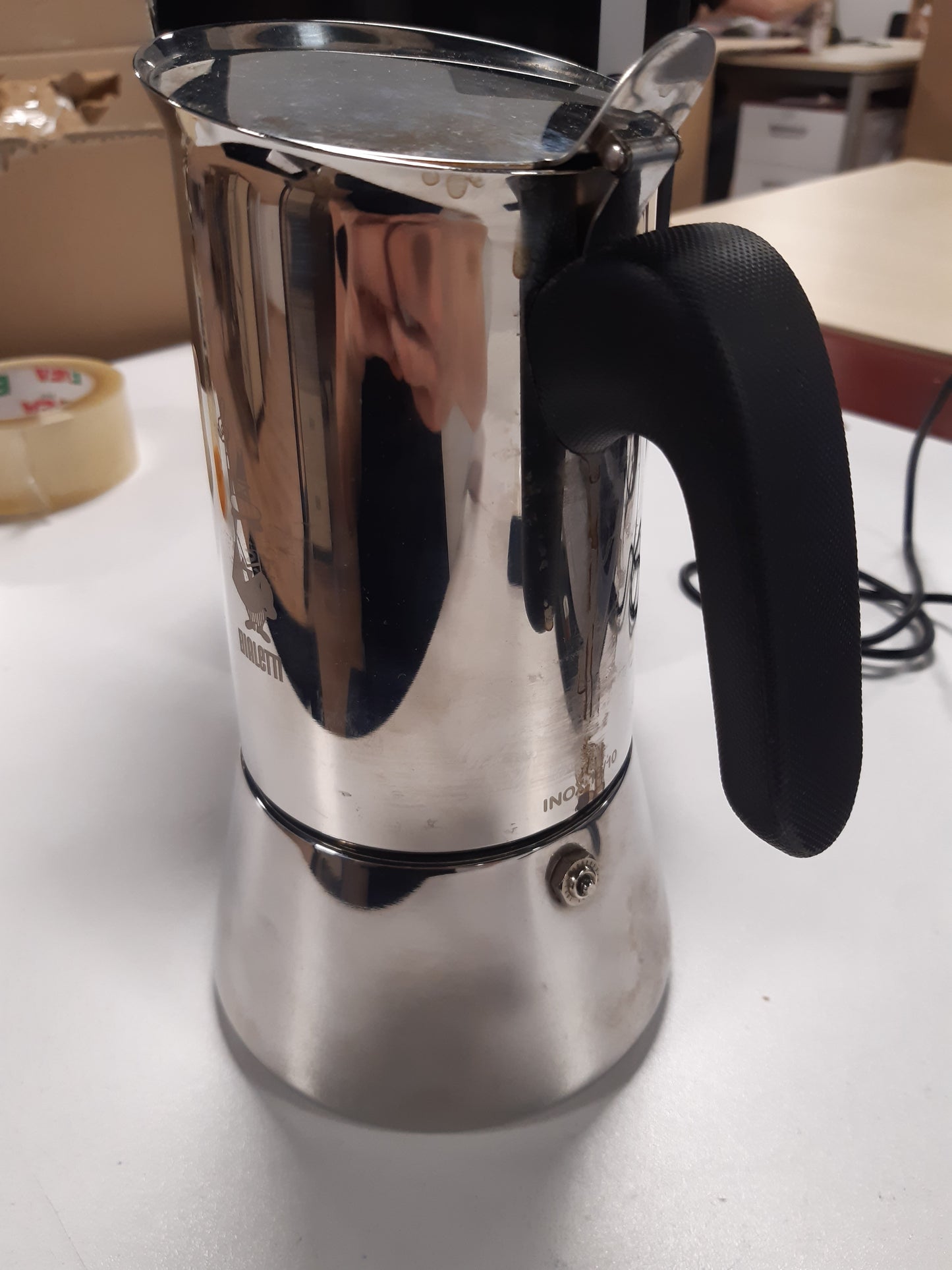 260422 - BIALETTI Venus Induction, Makinë kafeje Espresso prej çeliku inox, e përshtatshme për të gjitha llojet e sobave, kapacitet 10 gota (460 ml), Alumini, Argjend