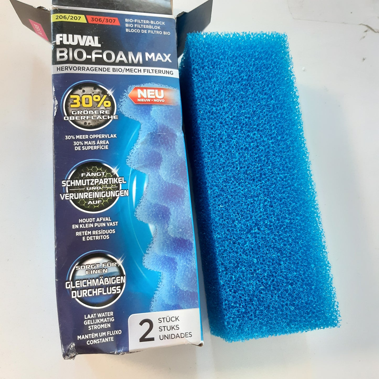 216634 - Fluval Filtri me shkumë Bio-Foam MAX, pako me 2 copë, për filtrat e jashtëm Fluval 207 dhe 307