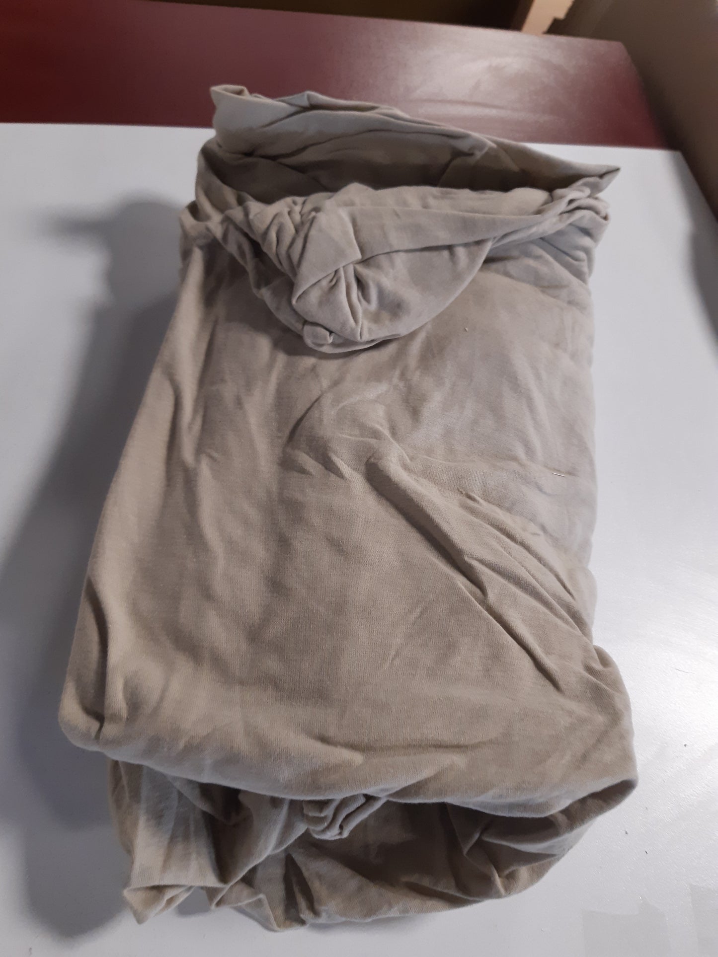 247122 - BARBONS Çarçaf 200x200cm, 100% pambuk, Oeko-TEX, për dyshekë deri në 27 cm, ngjyrë rëre