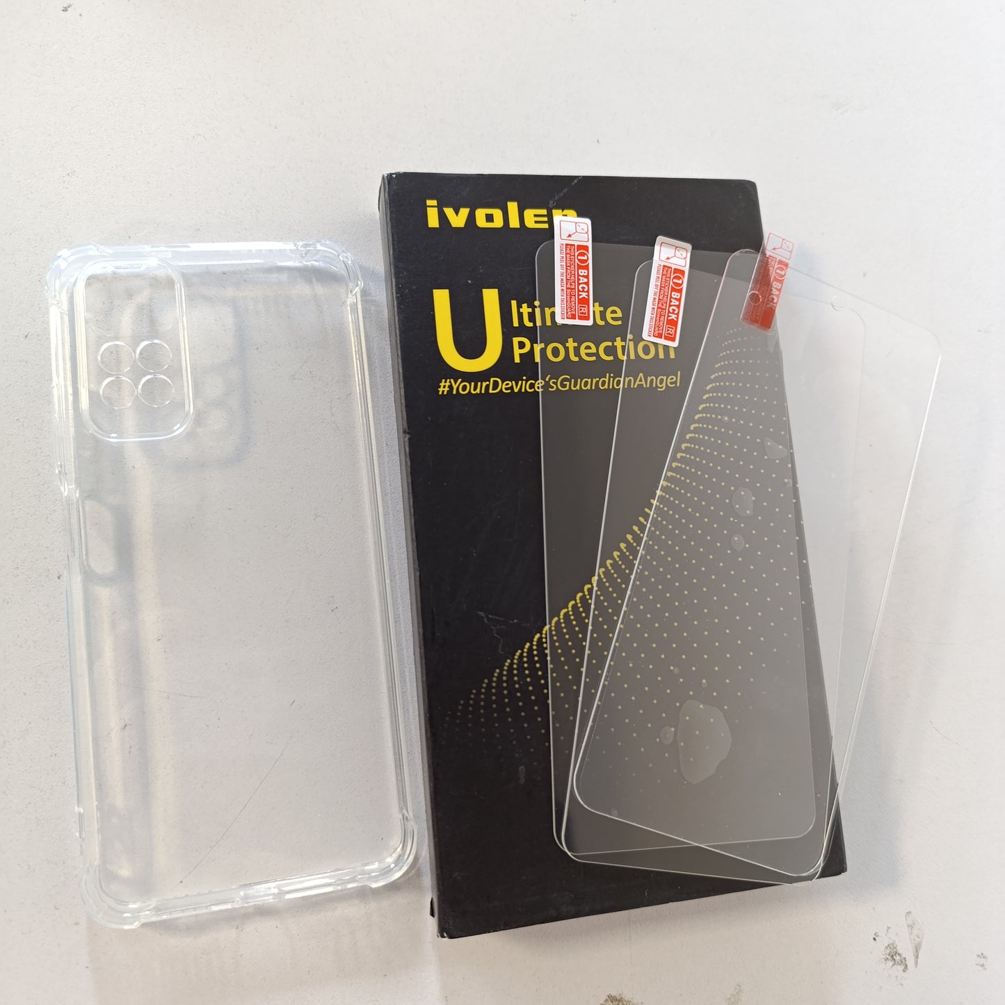 269567 - MBROJTËSE TRANSPARENTE IVOLER për Xiaomi Redmi Note 11 4G / Xiaomi Redmi Note 11S 4G me 3 mbrojtëse ekrani prej qelqi të temperuar, mbulesë mbrojtëse transparente prej silikoni të butë TPU, rezistente ndaj goditjeve
