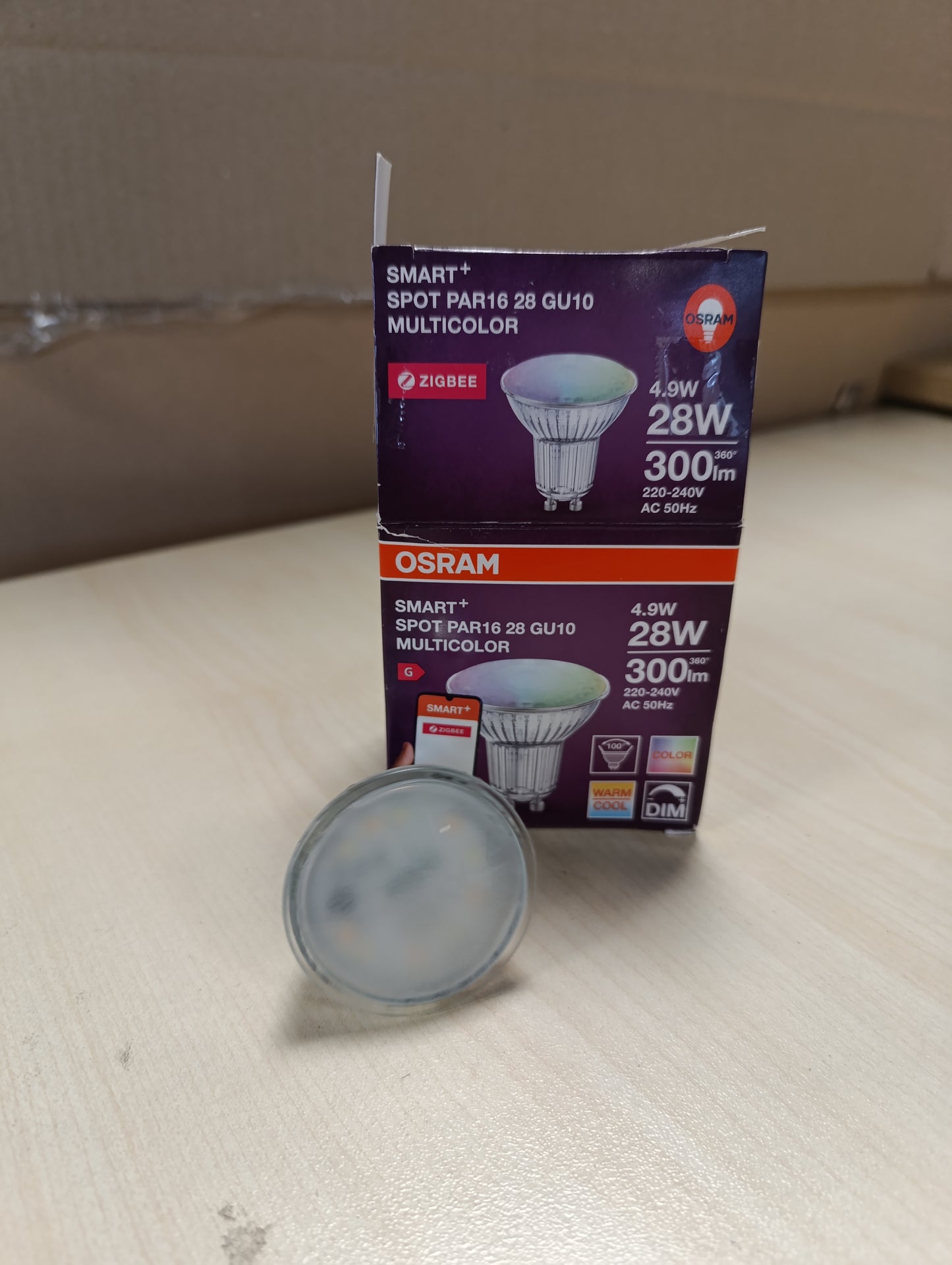 262870 - OSRAM Reflektor SMART LED Spot PAR16 GU10, 4.9W, ZigBee 3.0, RGBW, 16 Milion Ngjyra, i Errësueshëm, Kontroll Aplikacioni, Alexa