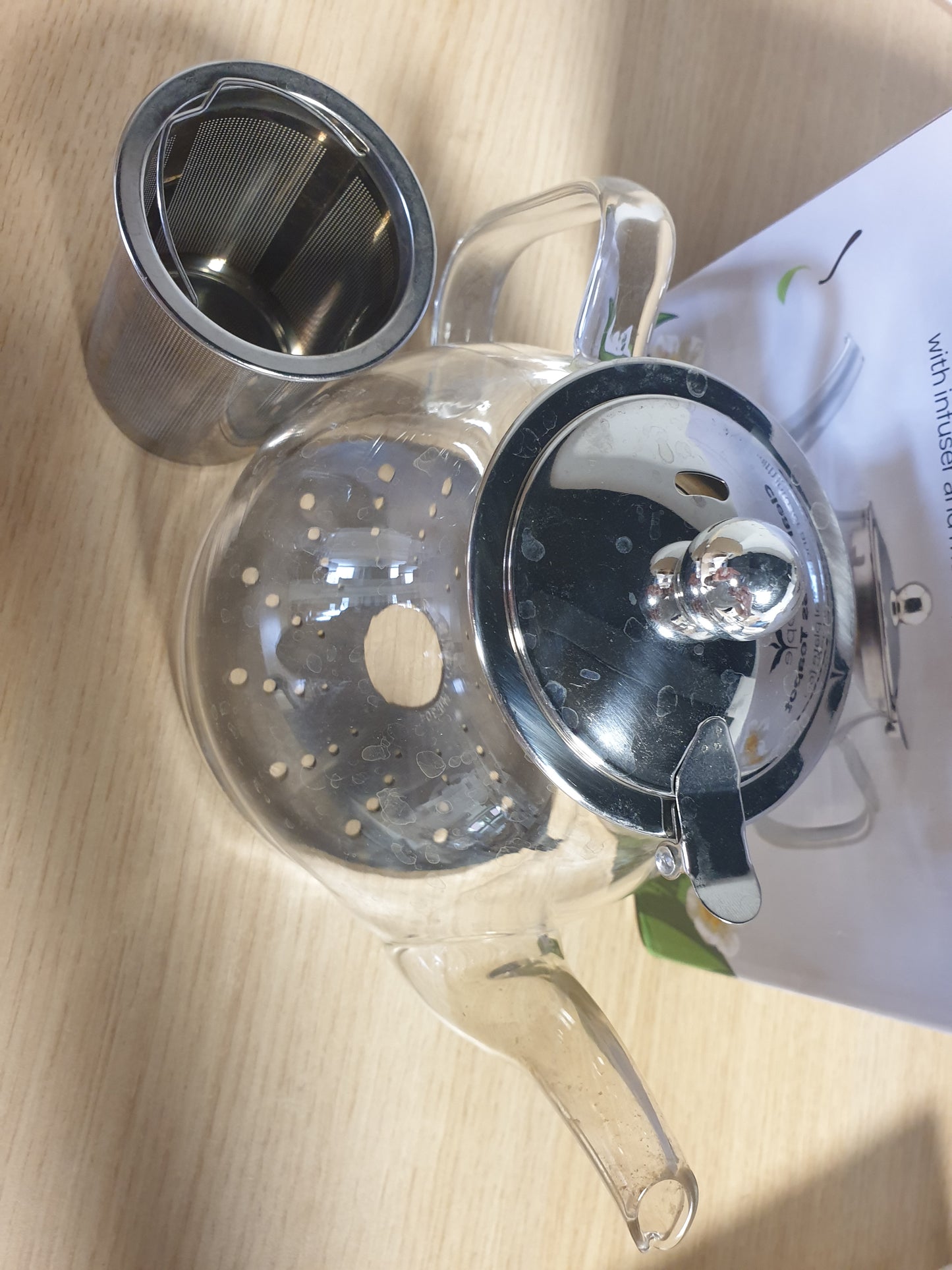 222487 - Çajnik Tea People për sobë me induksion, 1.2 l, xham transparent, kapak prej çeliku inox