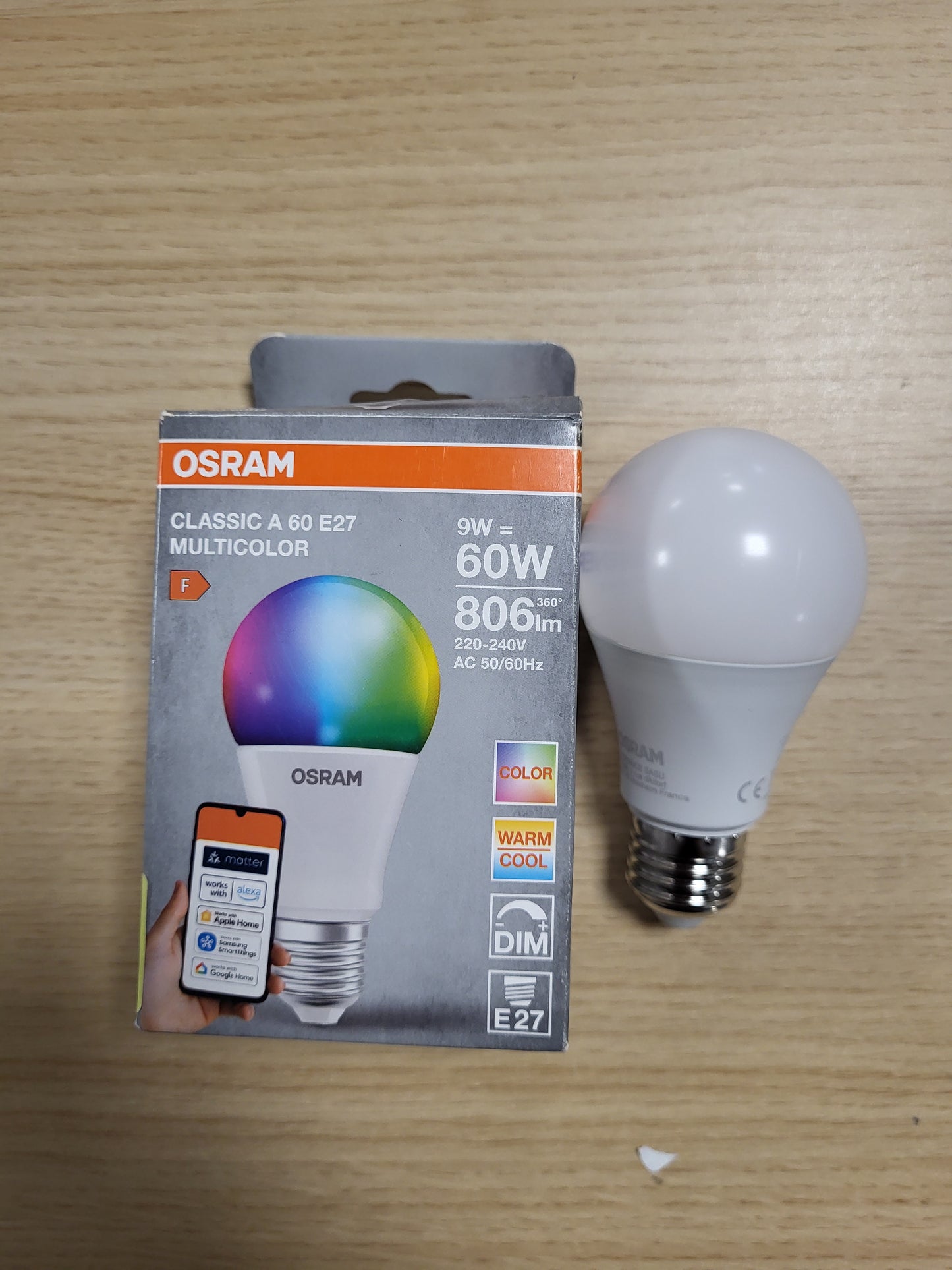 270051 - Osram LED Star Filament A60 2700K E Bardhë e Ngrohtë 5.9W E27 me Ngrirje 806LM 15000H për Drita Tavani dhe Llampa Dyshemeje Pa Shkëlqim
