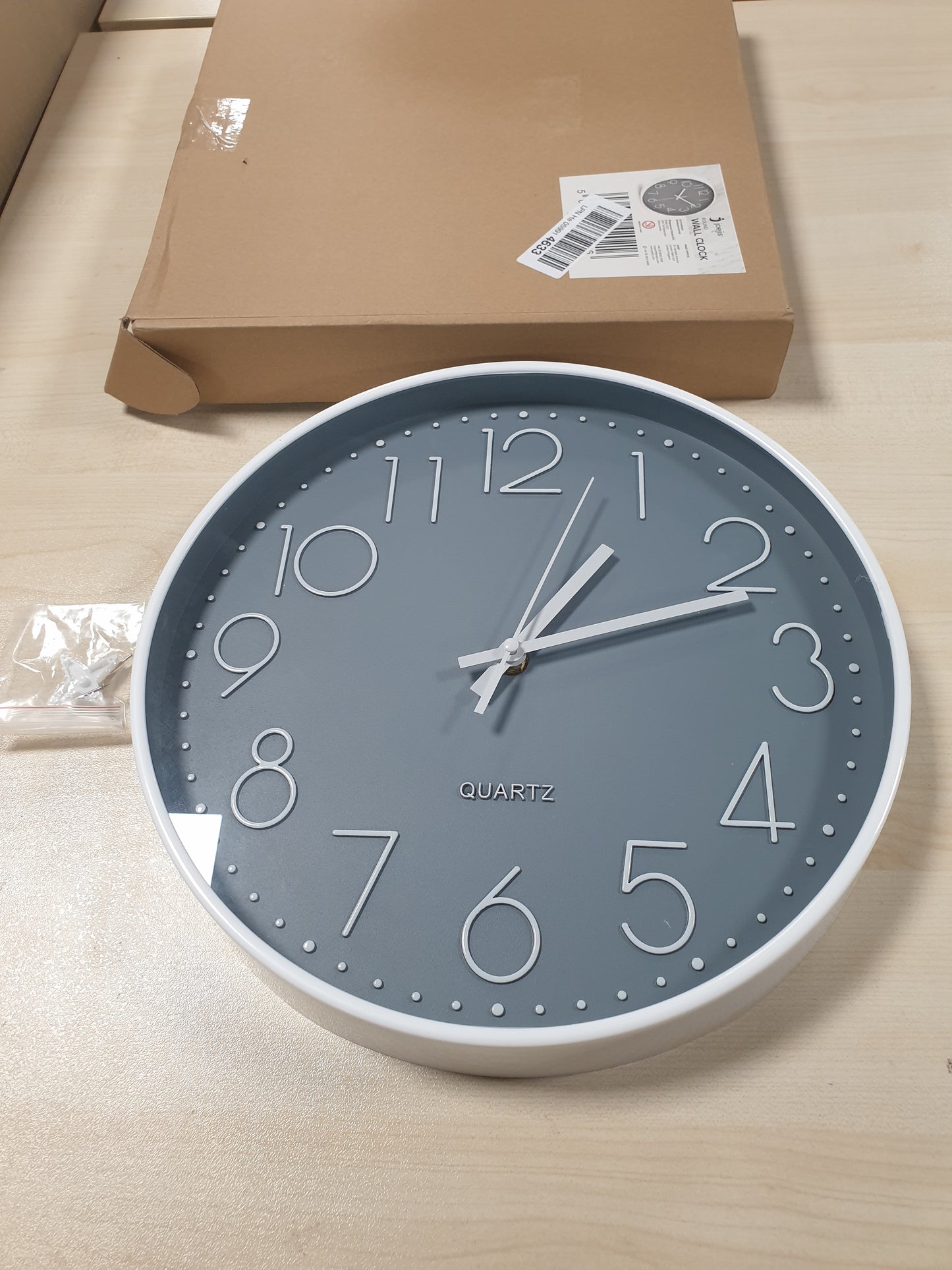 252265 - Joeji's Orë Muri për Kuzhinë 30cm - Dizajn Modern Gri - E Heshtur, Pa Tik-tak