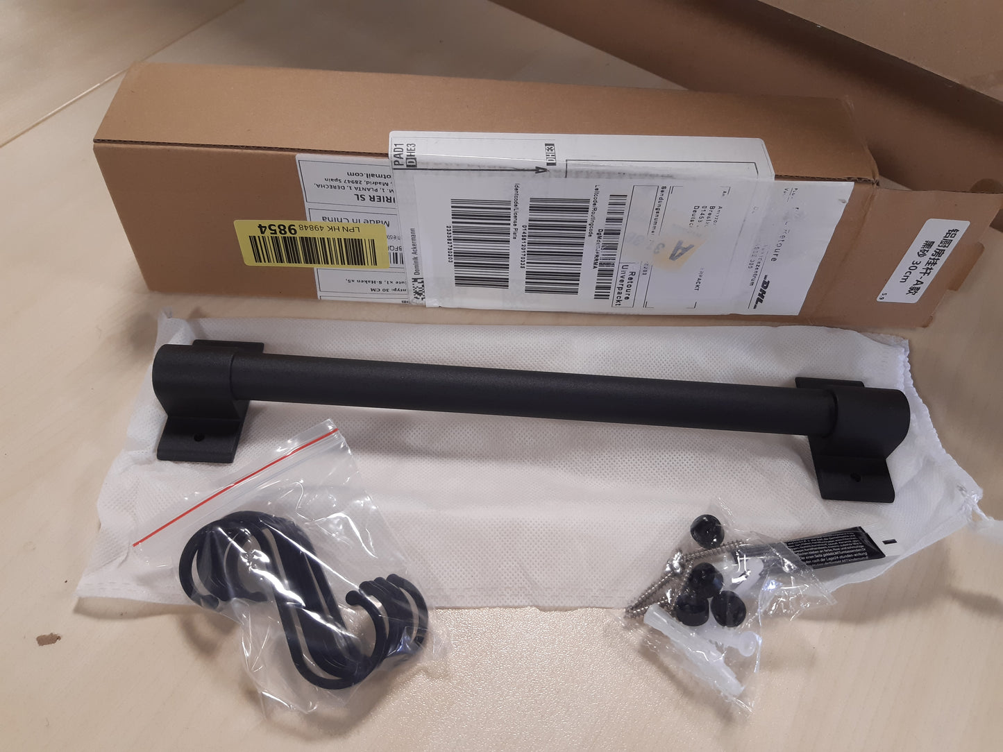 224257 - PEPAXON Binar me Grepa për Kuzhinë, 30 cm, 5 grepa, mbajtëse kuzhine