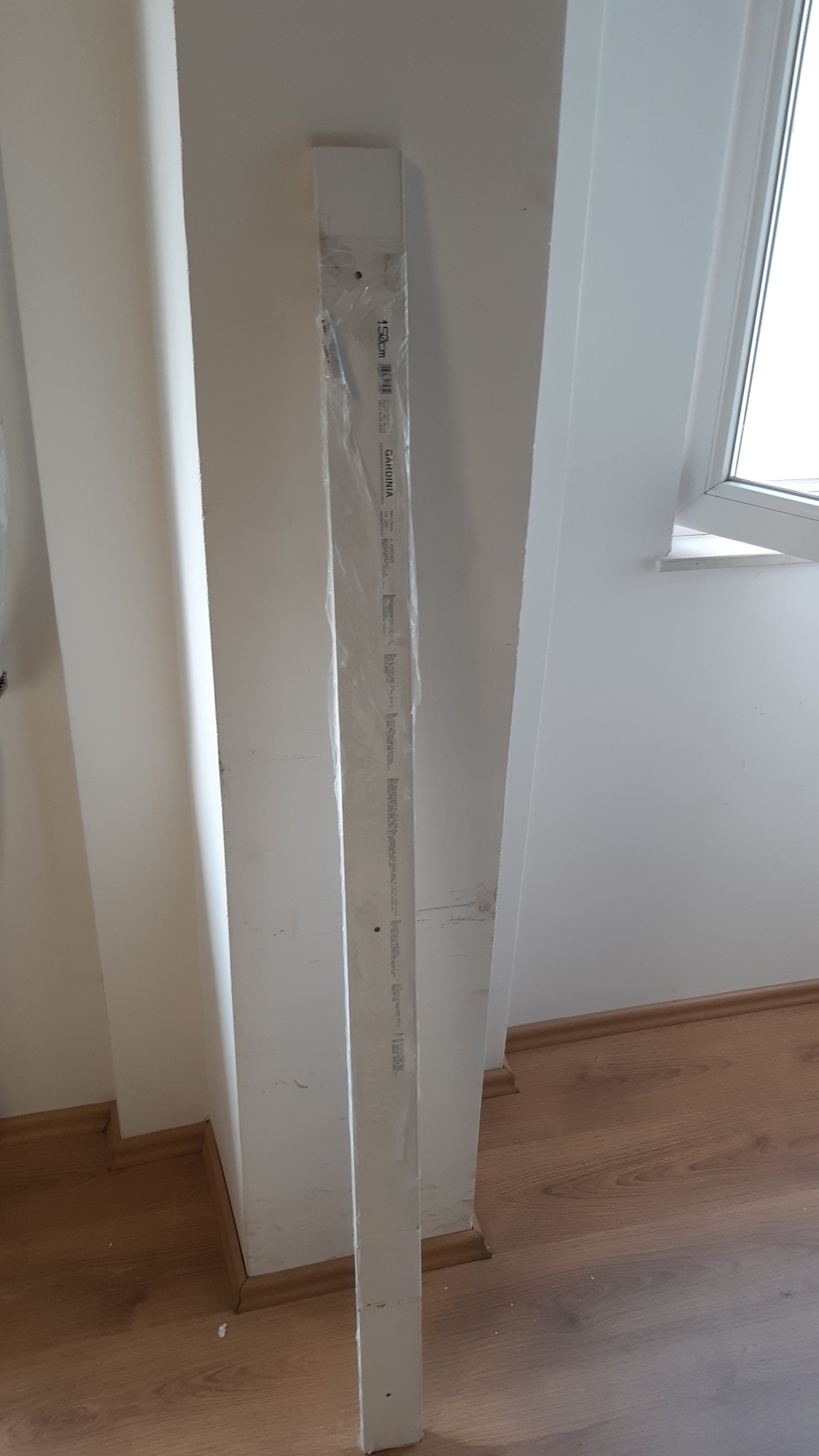 219858 - GARDINIA GE2 Shina perdesh me profil për montim në valancë, dyfishtë, plastike, 150 cm, e bardhë