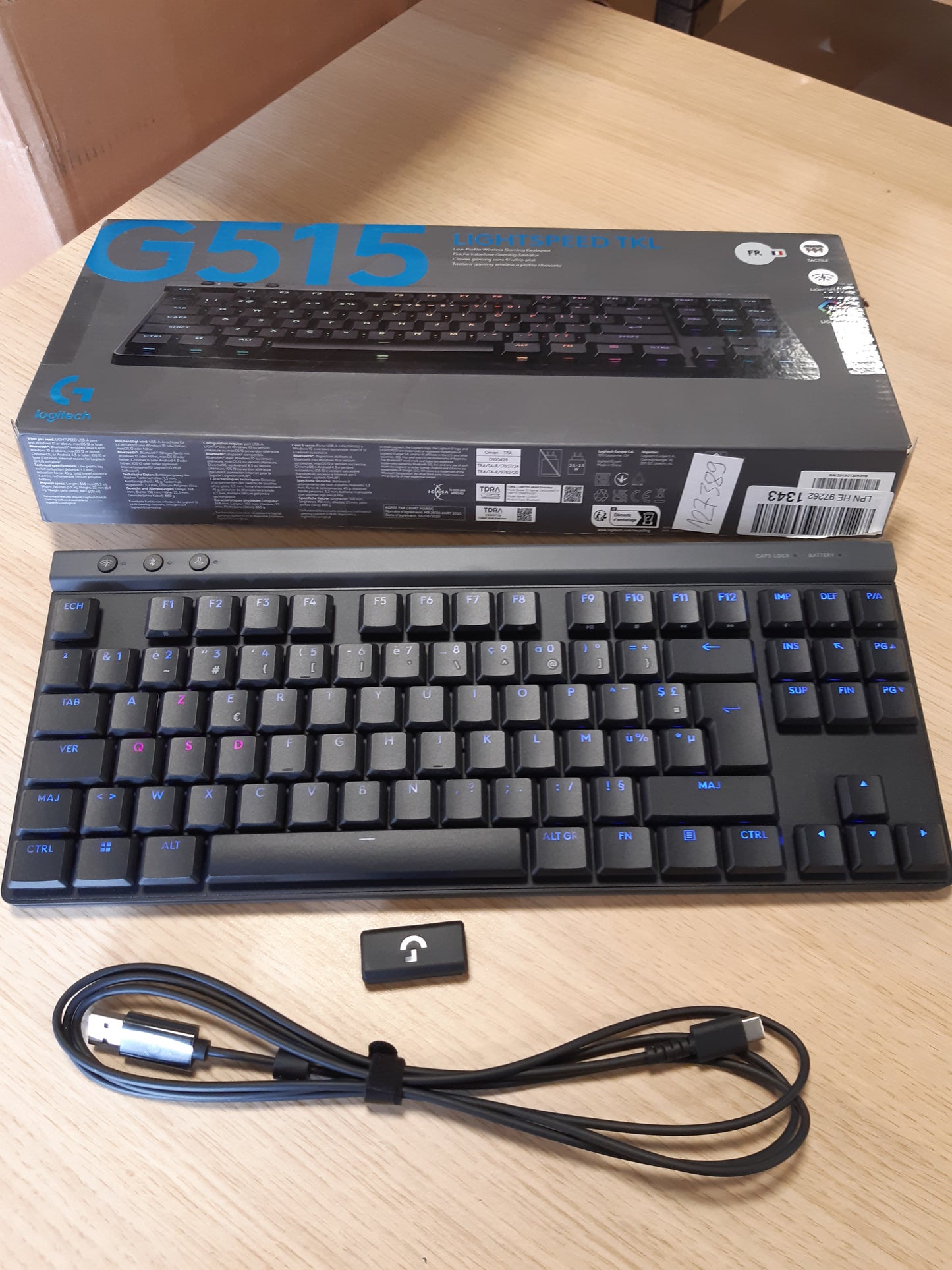127389 - LOGITECH G G513 LIGHTSPEED TKL - Tastaturë me përshpejtim të dritës AZERTY