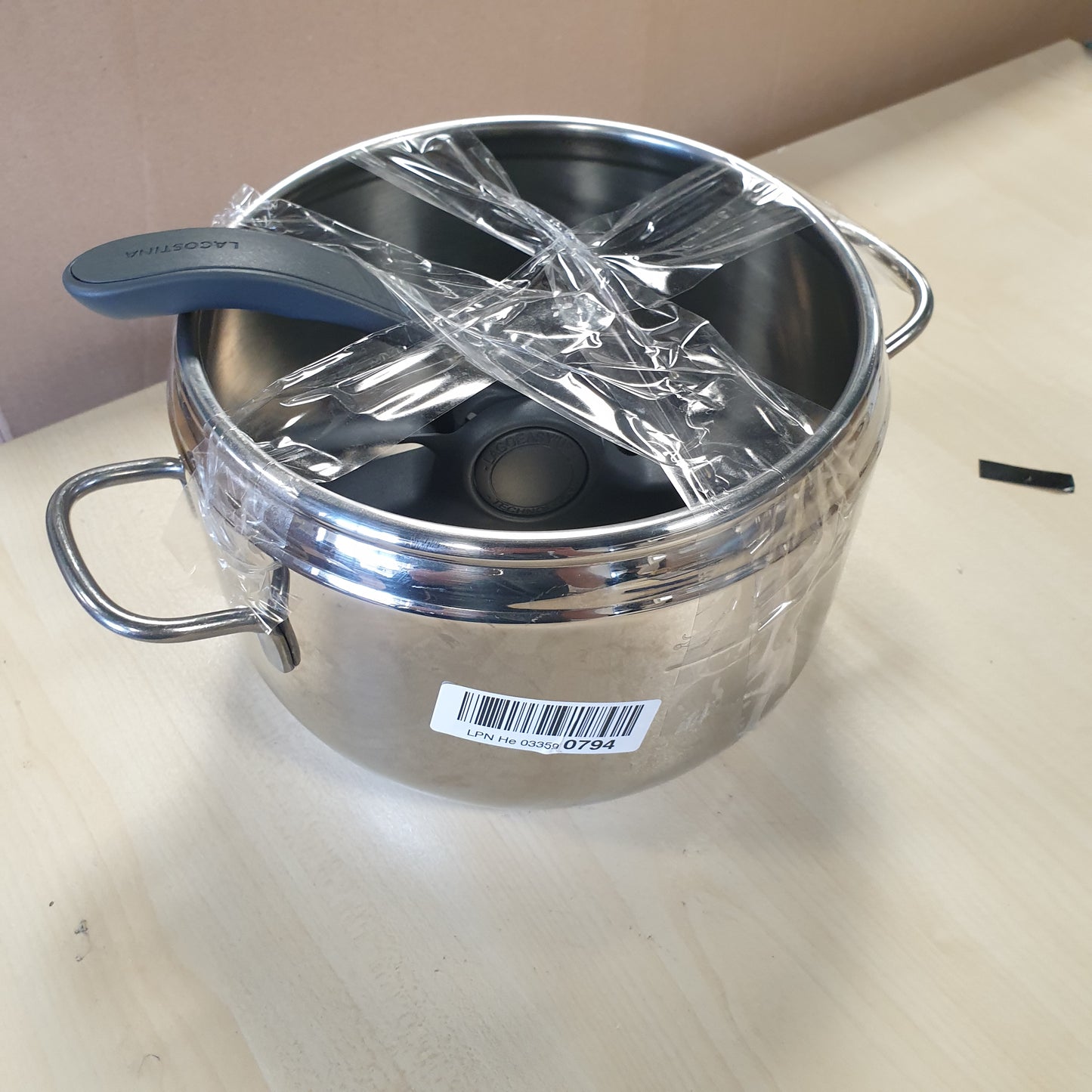 204129 - LAGOSTINA Tenxhere me Presion Irradial Control Lagoeasy'UP 5L, Prej Çelik Inox 18/10, Ø 22 cm, Për Induksion dhe Gaz, Hapje e Thjeshtuar e Kapakut, Bazë Irradial Plus me 3 Shtresa
