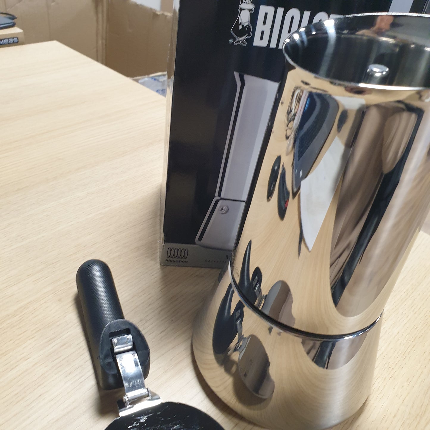 250718 - BIALETTI Venus Induction Makinë kafeje Espresso 10 gota (460 ml), çelik inox, e përshtatshme për të gjitha llojat e sobave, Alumini, Argjend