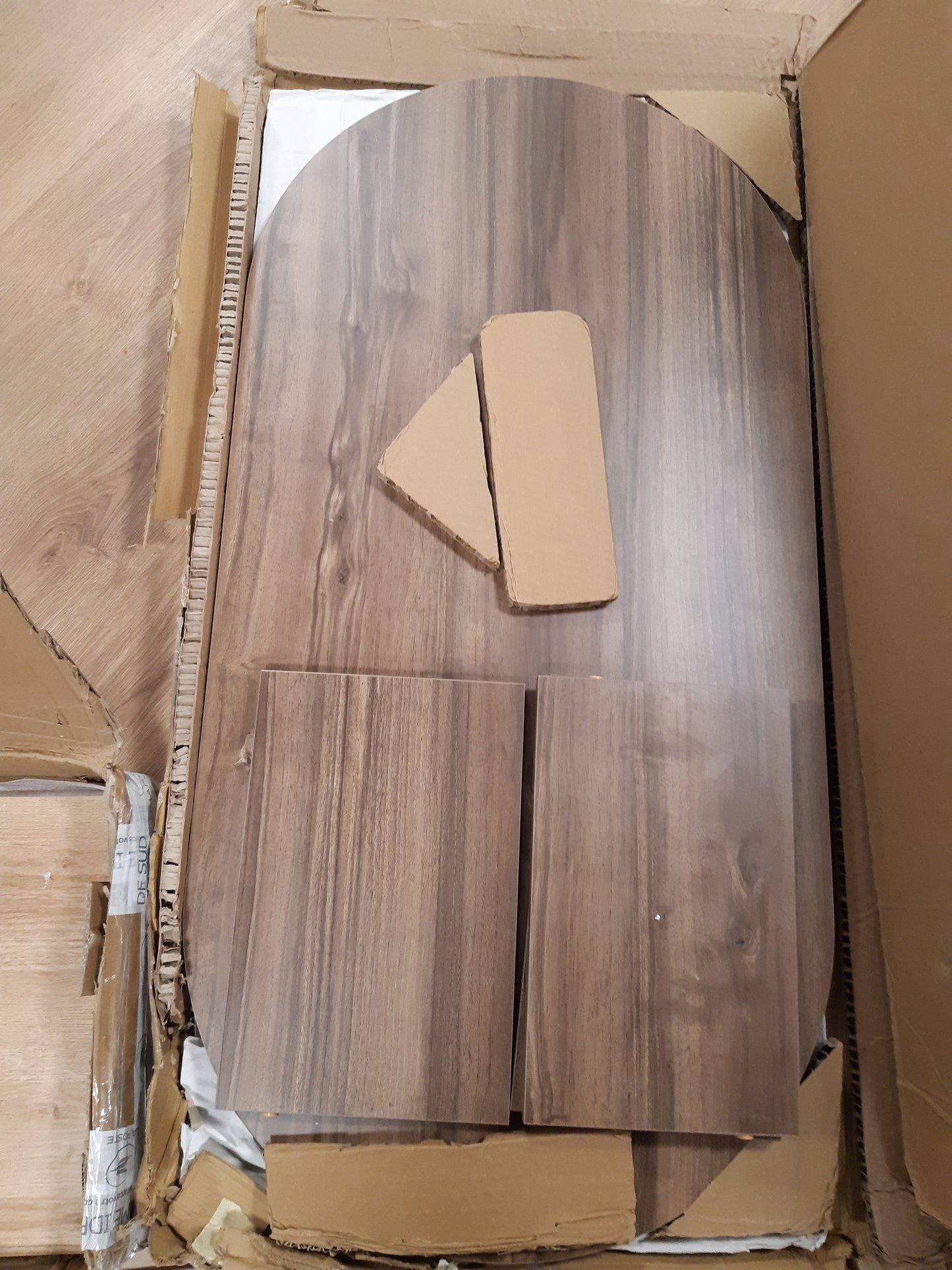 159479 - HANAH HOME Tavolinë Kafeje Prej Arre, 119cm x 60cm x 39.8cm, Pllakë Grimcash me Melaminë 100%, Trashësi 18mm, për Dhomat dhe Hapësirat Moderne të Ndenjes