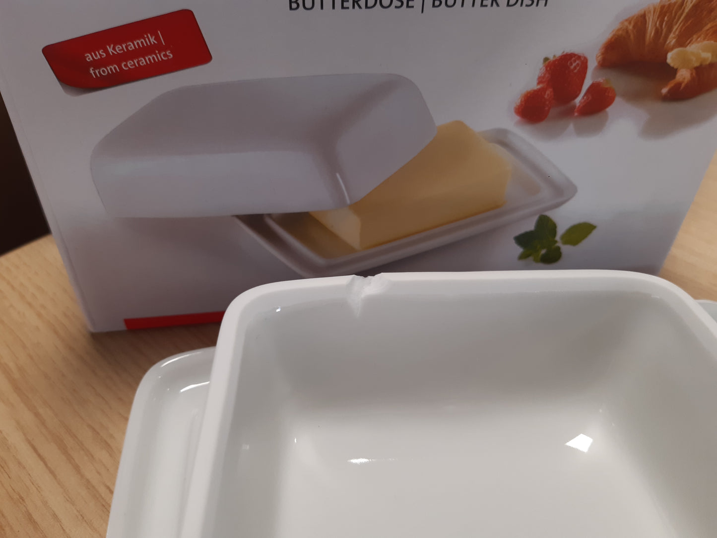 196876 - WESTMARK Enë Qeramike për Gjalpë, Gjatësia 18.5 cm, Ngjyra e Bardhë, Modeli 20892260