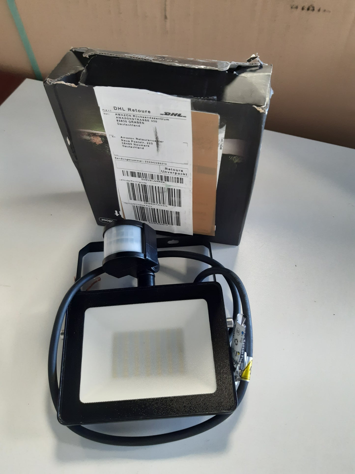 209903 - MEIKEE Dritë LED 35W me Sensor Lëvizjeje, 3000LM, 6500K e Bardhë e Ftohtë, e Papërshkueshme nga Uji, Përshtatshme për Kopsht, Garazh, Fushë Sportive, Oborr