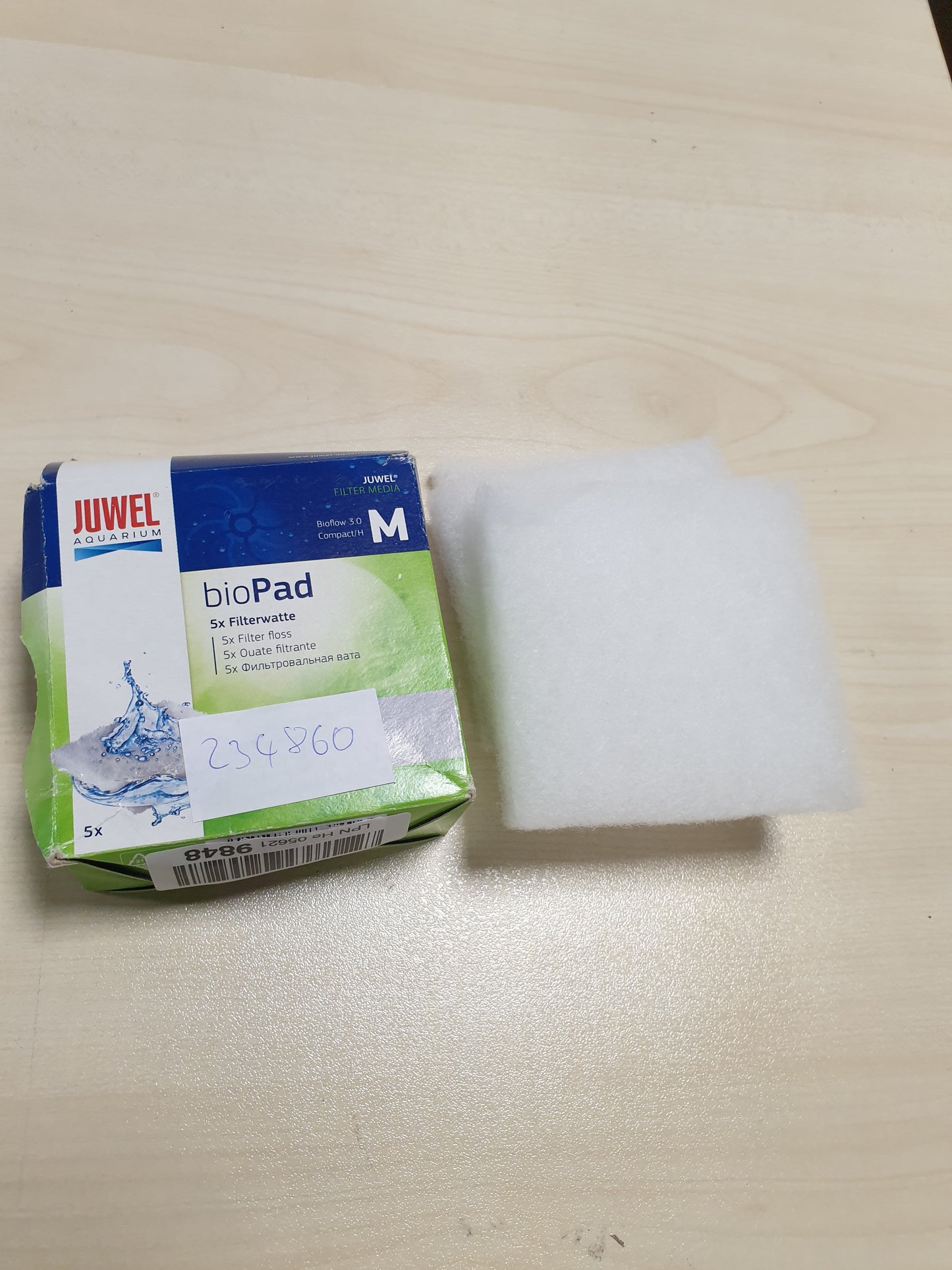 234860 - JUWEL Mbushëse Filtri BIOPAD për Akuarium, Kuti me 5 copë, Madhësia M