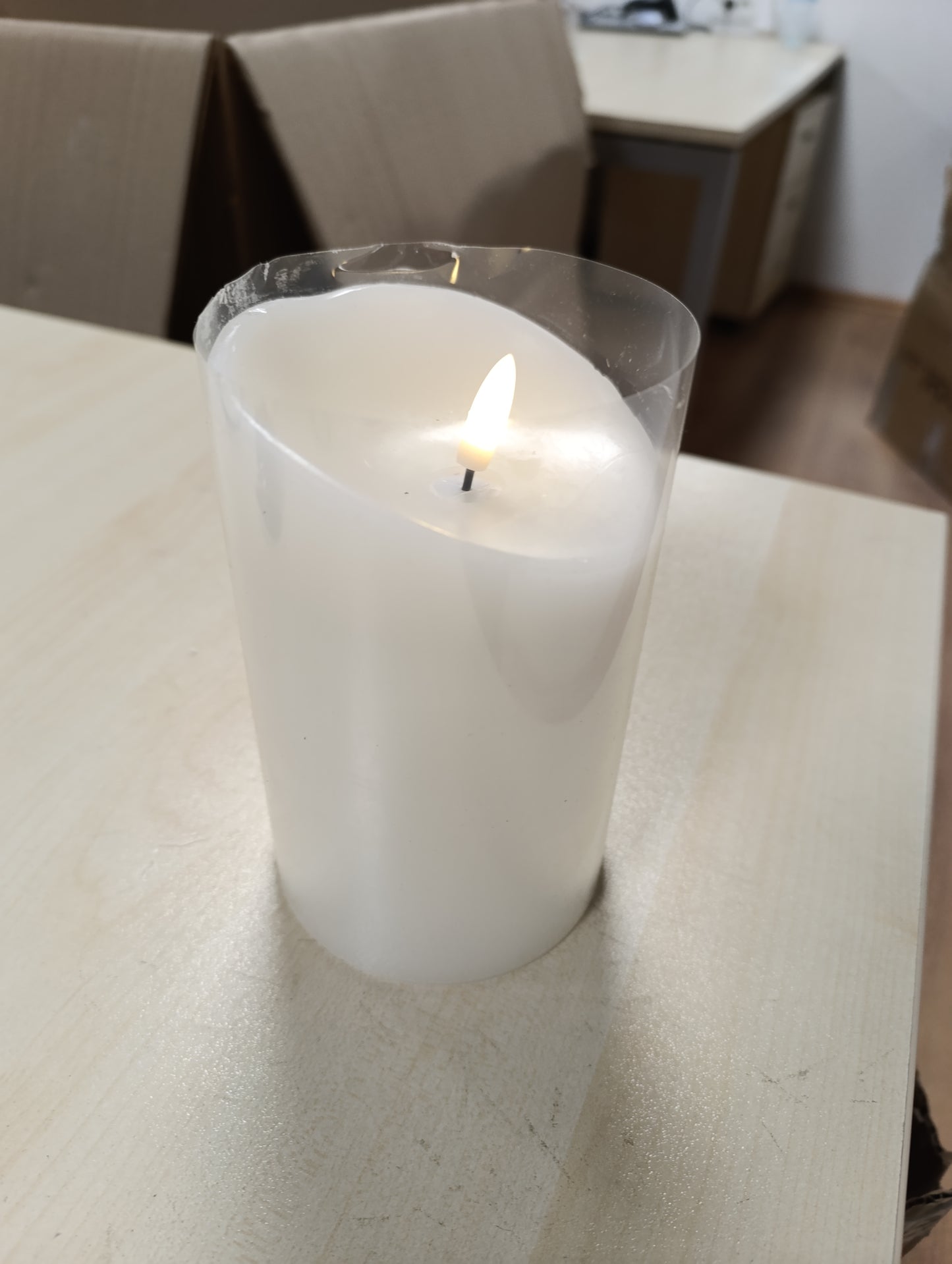 248643 - GOOBAY Qirinj LED me Dyllë të Vërtetë, të Bardhë 10x15 cm, Funksion Kohëmatësi, Funksionim me Bateri 3D, Ngjyrë e Bardhë e Ngrohtë, për Dekorim Elegant