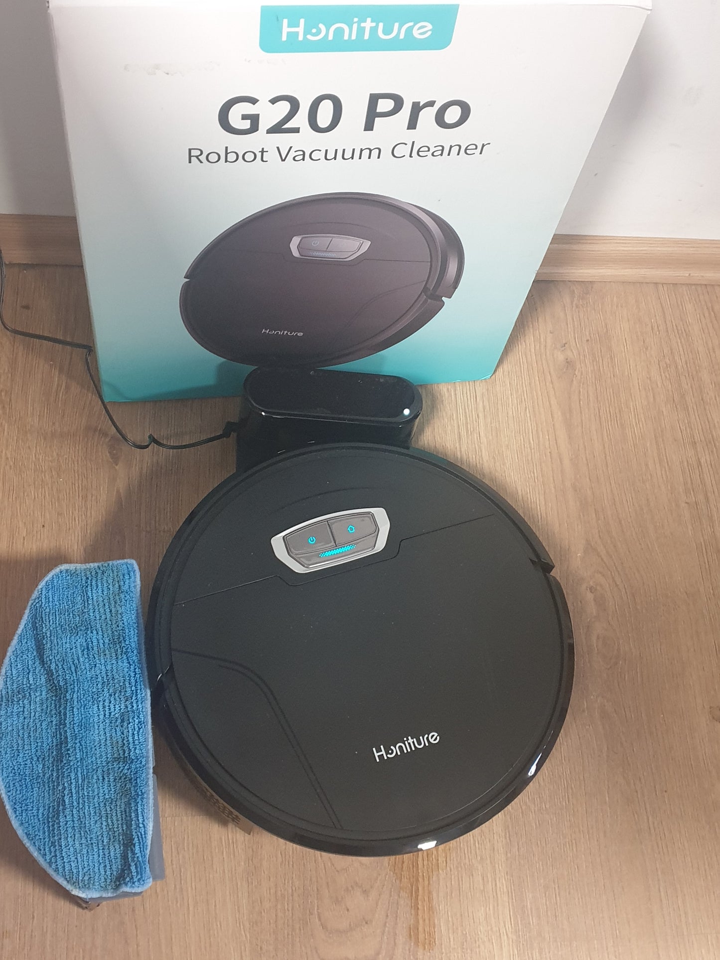 255081 - HONITURE Fshesë me korrent robotike G20 PRO, thithje 8000Pa, me mop, Alexa/WiFi/APP, super e hollë, për dysheme të forta me qime kafshësh shtëpiake