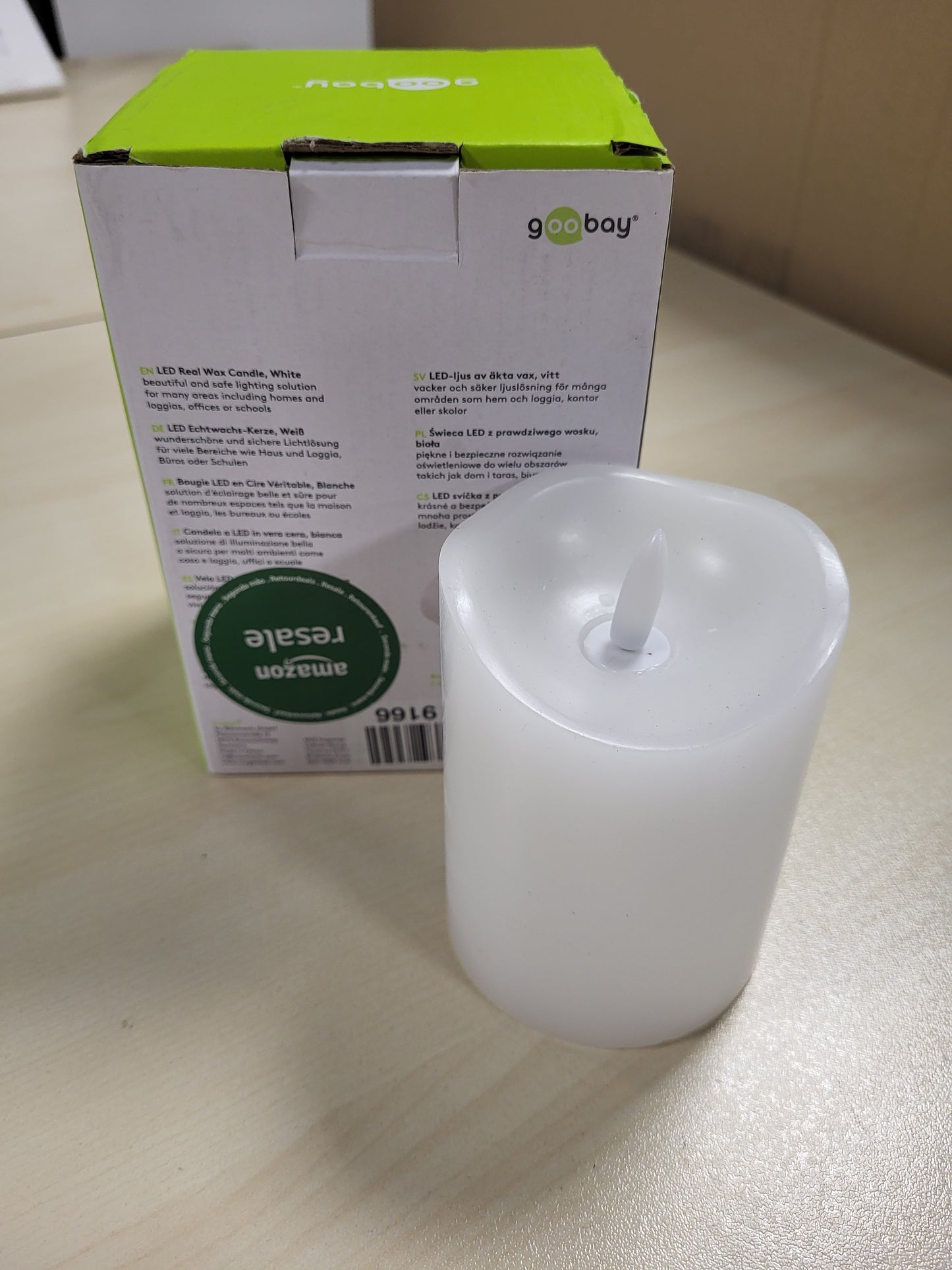 220456 - GOOBAY Qirinj LED, 7.5x10 cm, me Funksion Kohëmatësi, Funksionim me Bateri 3D, Ngjyrë e Bardhë e Ngrohtë