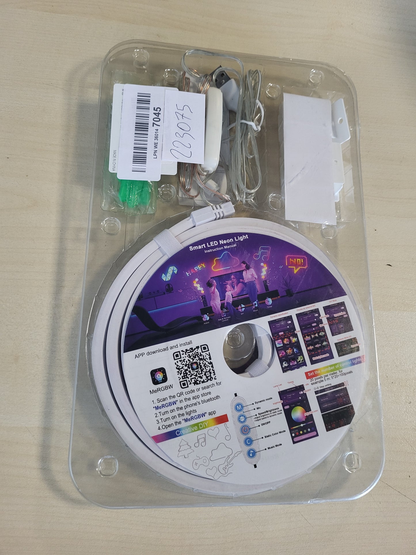 223075 - NEON Shirita LED 3M MeRGBW-Home, Drita LED Neoni RGB prej Silikoni, të Bëra Vetë, të Kontrolluara nga Aplikacioni, Kontroll Inteligjent i Segmentuar, Modalitet Muzike dhe Skenë Ylberi për Dhomë Lojërash, Festë, Dhomë Gjumi