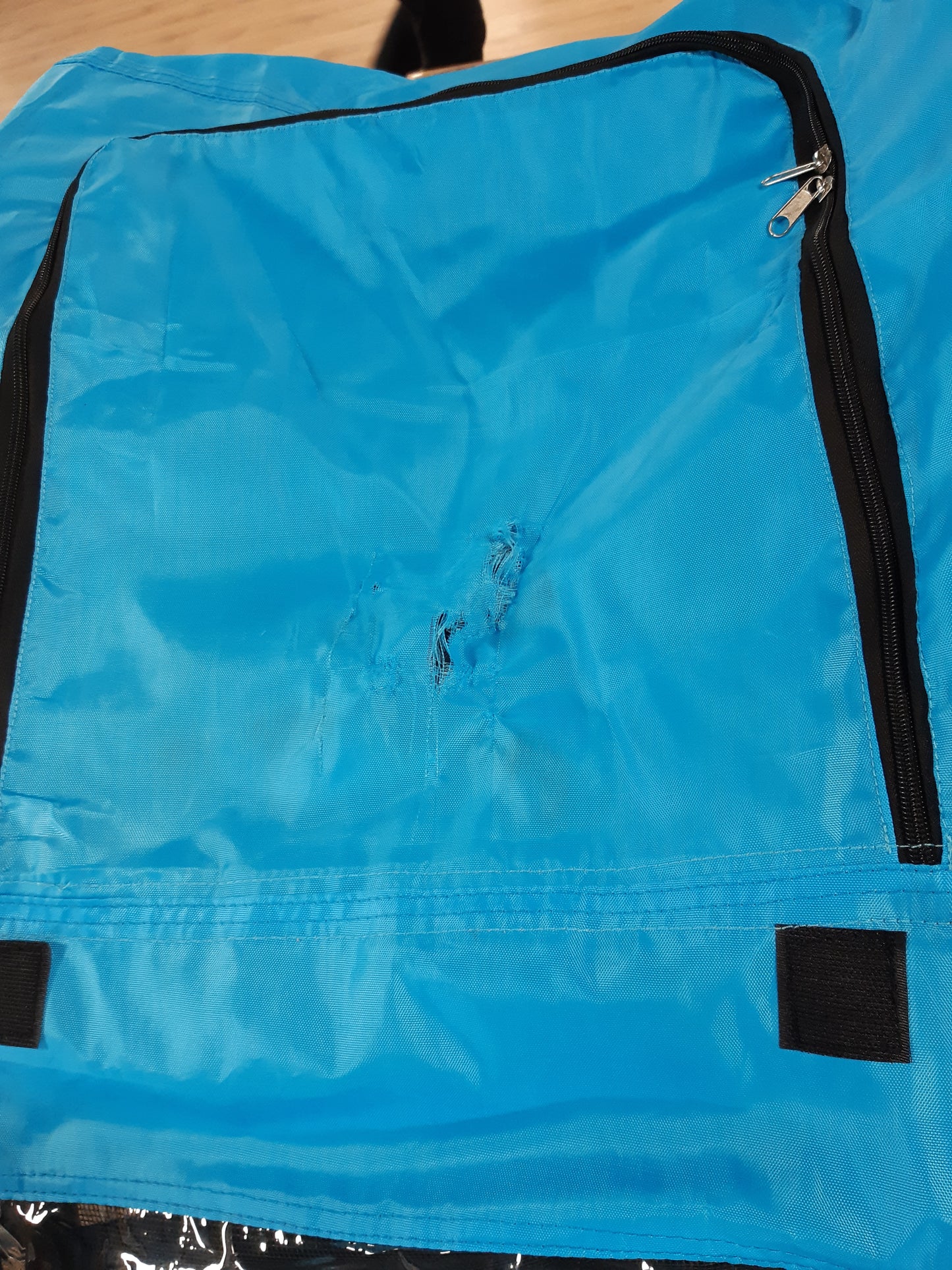 265632 - VIDA XL Rimorkio për bicikleta kafshësh shtëpiake, ngjyrë blu, prej pëlhure Oxford dhe hekuri